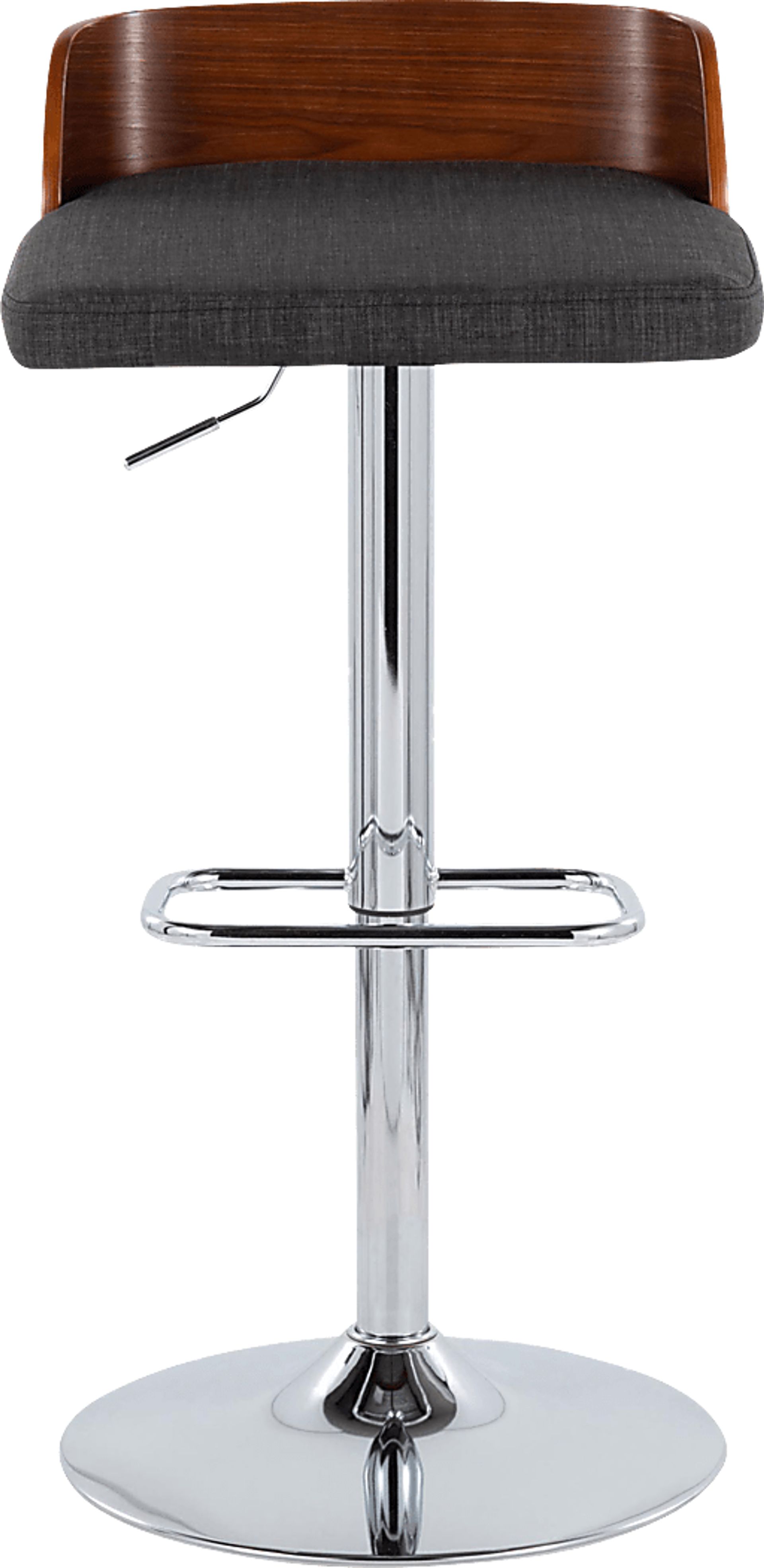 Wetherburn IV Charcoal Adjustable Swivel Barstool, Set of 2 - Image 4