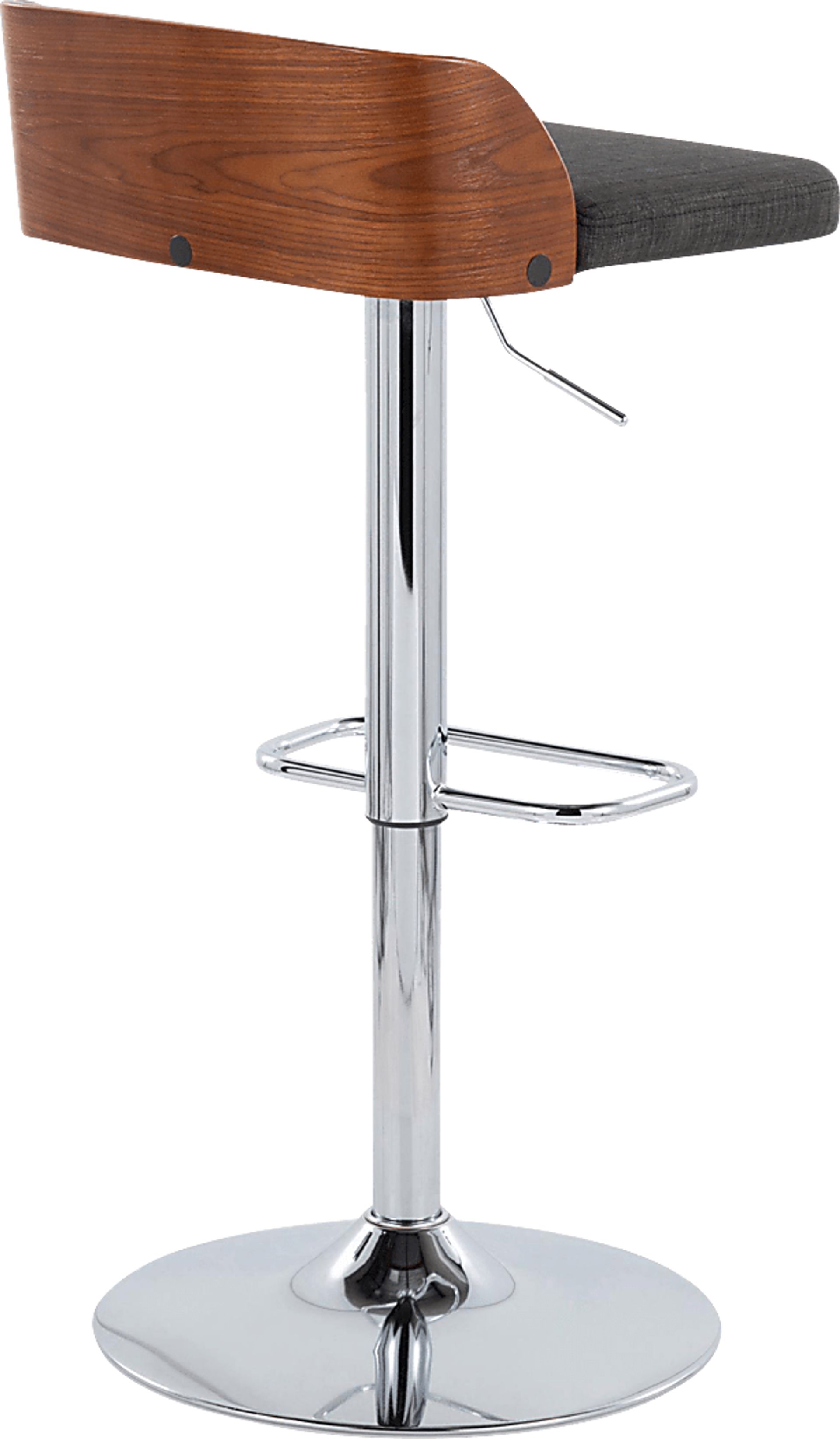 Wetherburn IV Charcoal Adjustable Swivel Barstool, Set of 2 - Image 6