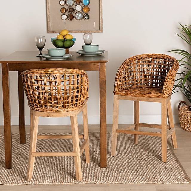 Wetherell Brown Counter Stool, Set of 2 - Thumbnail - Image 2