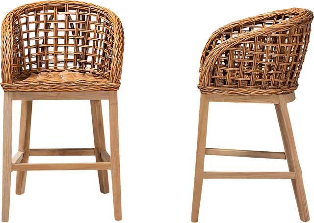 Wetherell Brown Counter Stool, Set of 2 - Thumbnail - Image 4