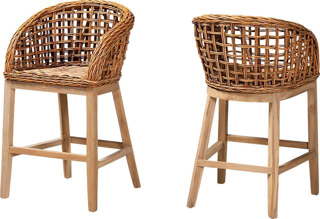 Wetherell Brown Counter Stool, Set of 2 - Thumbnail - Image 1