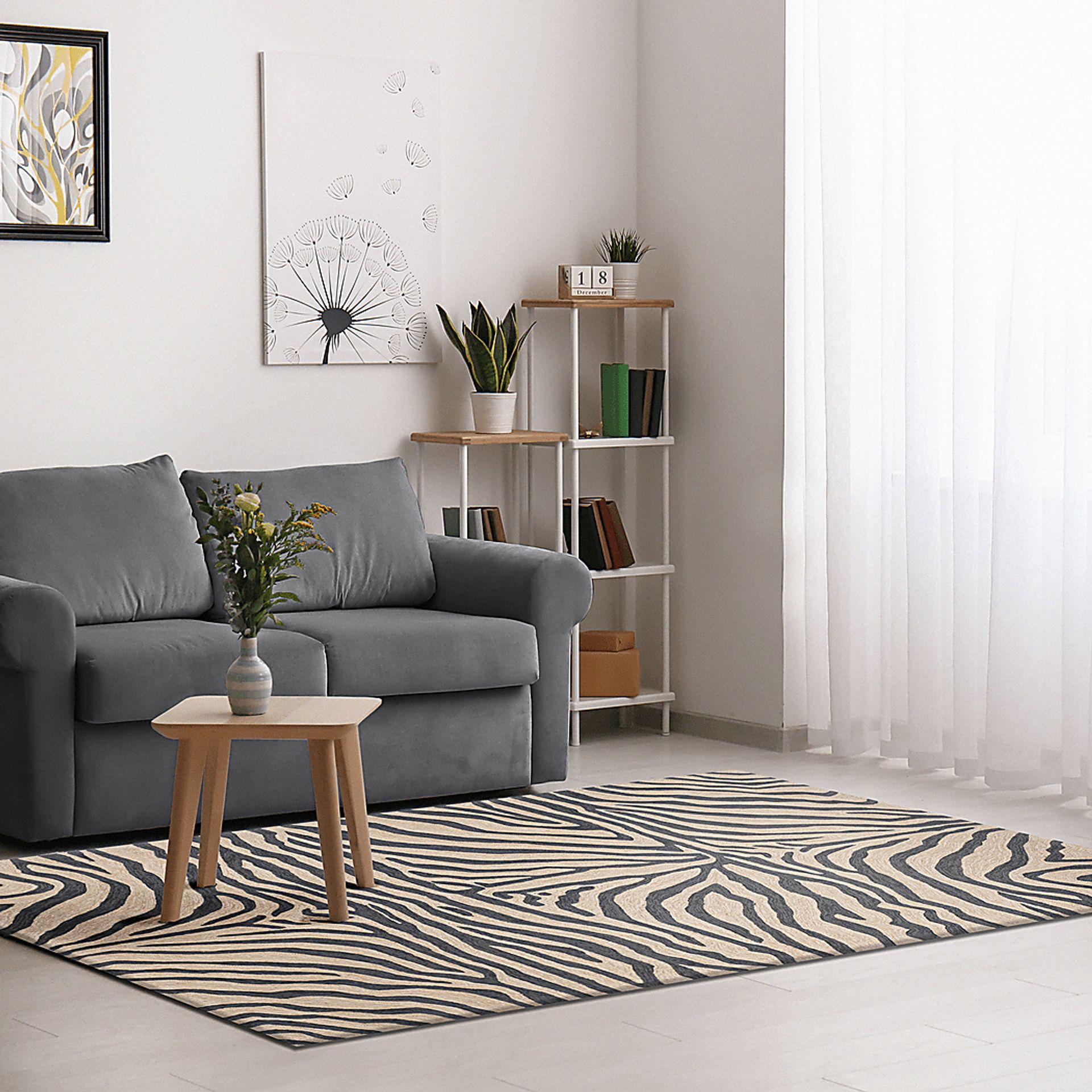 Weto Black 5' x 7'6 Indoor/Outdoor Rug - Image 3