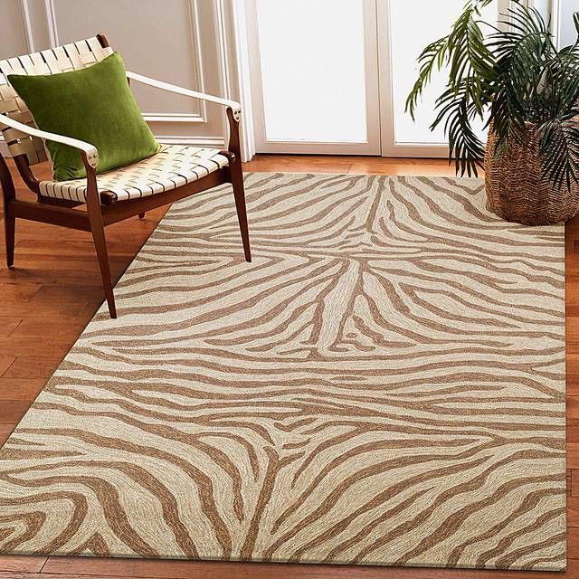 Weto Brown 5' x 7'6 Indoor/Outdoor Rug - Thumbnail - Image 2