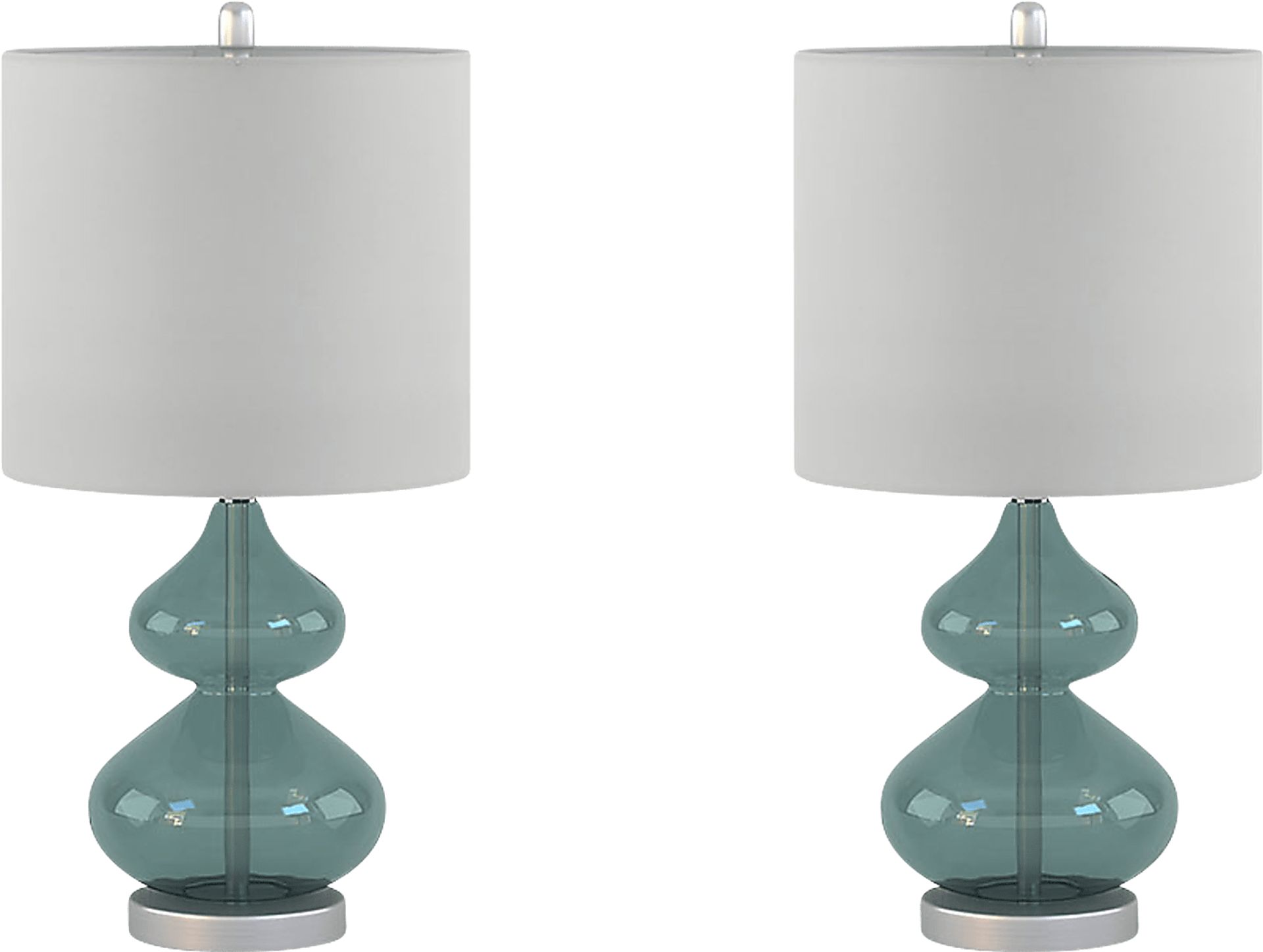 Wetzel Hollow Blue Table Lamps, Set of 2 - Image 1