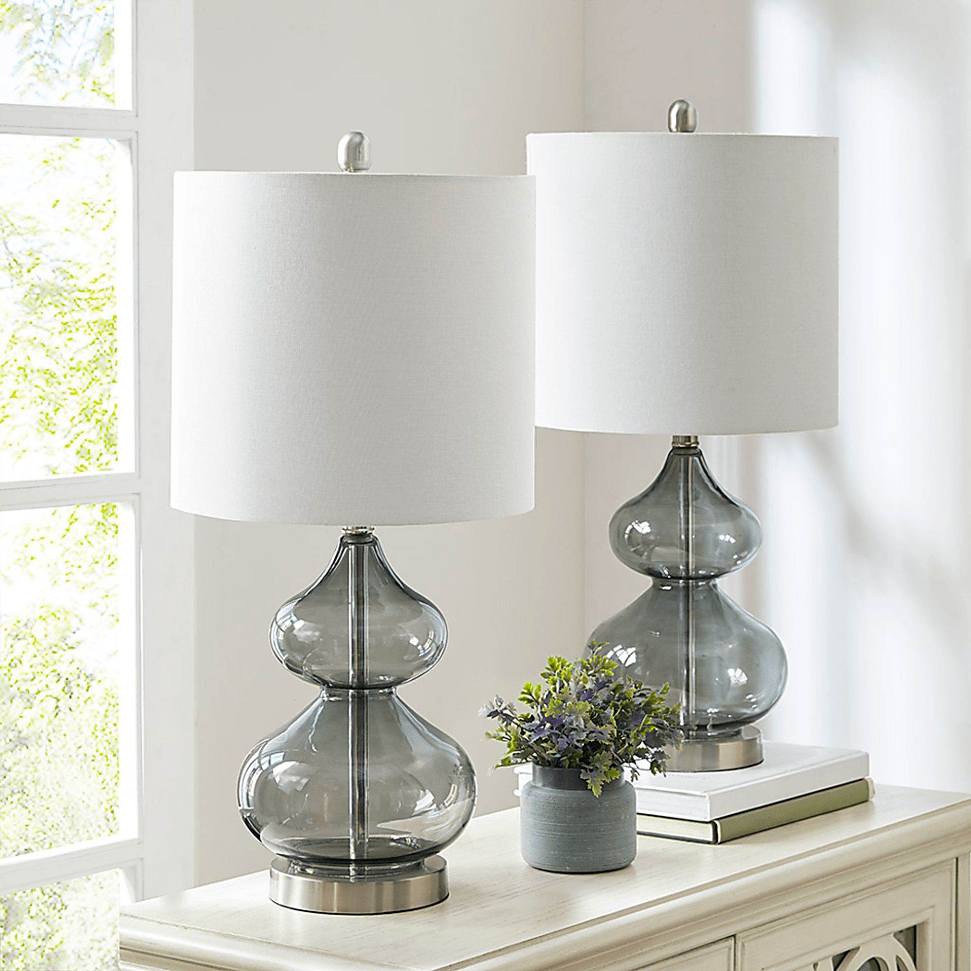 Wetzel Hollow Gray Lamp, Set of 2 - Image 7