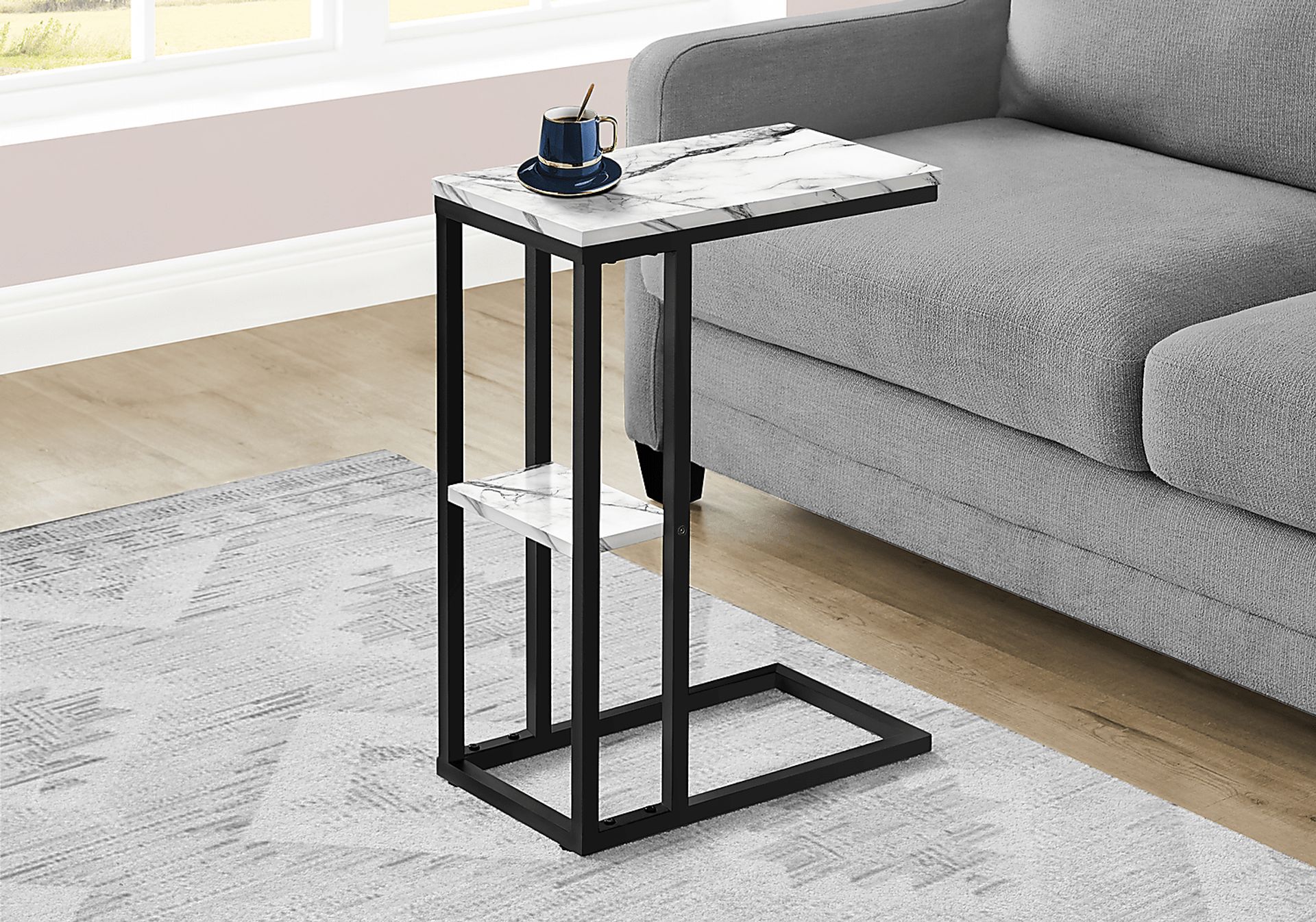 Wewatta White Marble Accent Table - Image 9