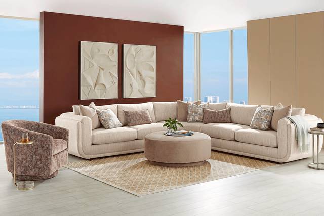 Wexley Beige 3 Pc Sectional - Thumbnail - Image 2
