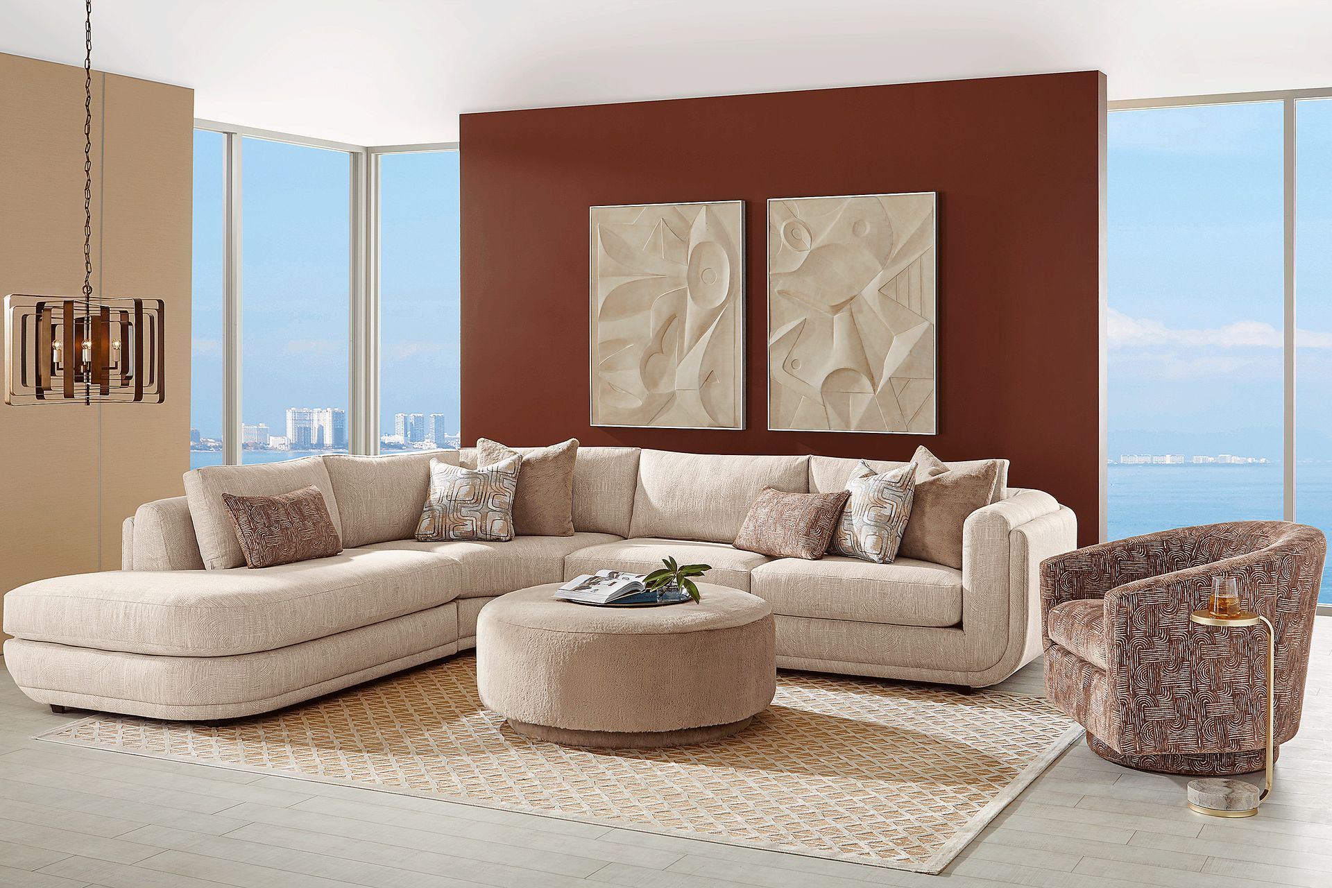 Wexley Beige 3 Pc Sectional - Image 2