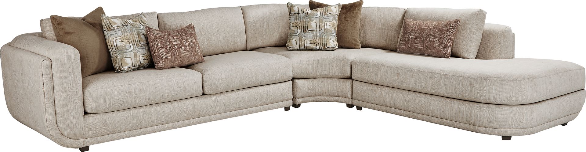 Wexley Beige 6 Pc Sectional Living Room - Image 2