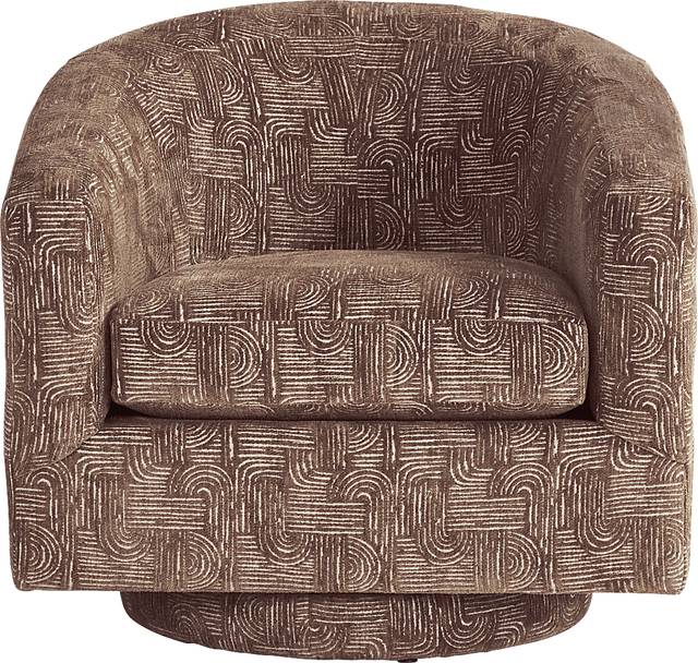 Wexley Beige Swivel Accent Chair - Thumbnail - Image 2