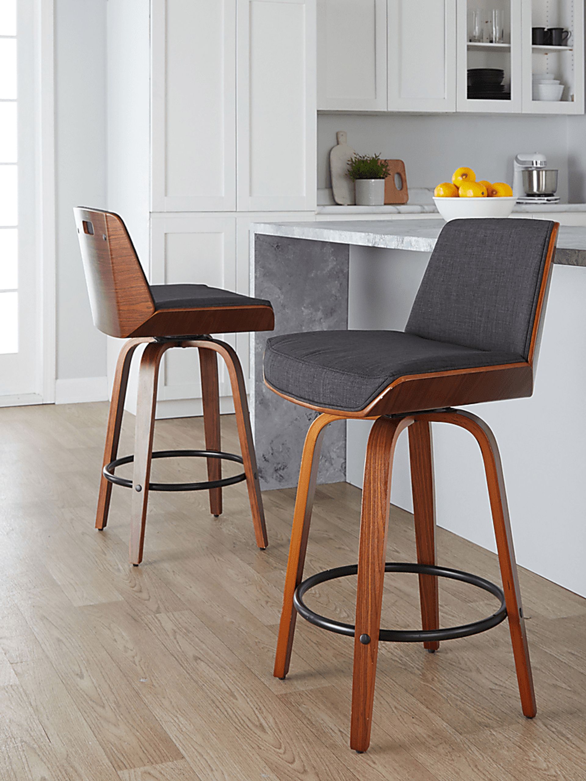 Weymanda I Black Swivel Counter Height Stool, Set of 2 - Image 5