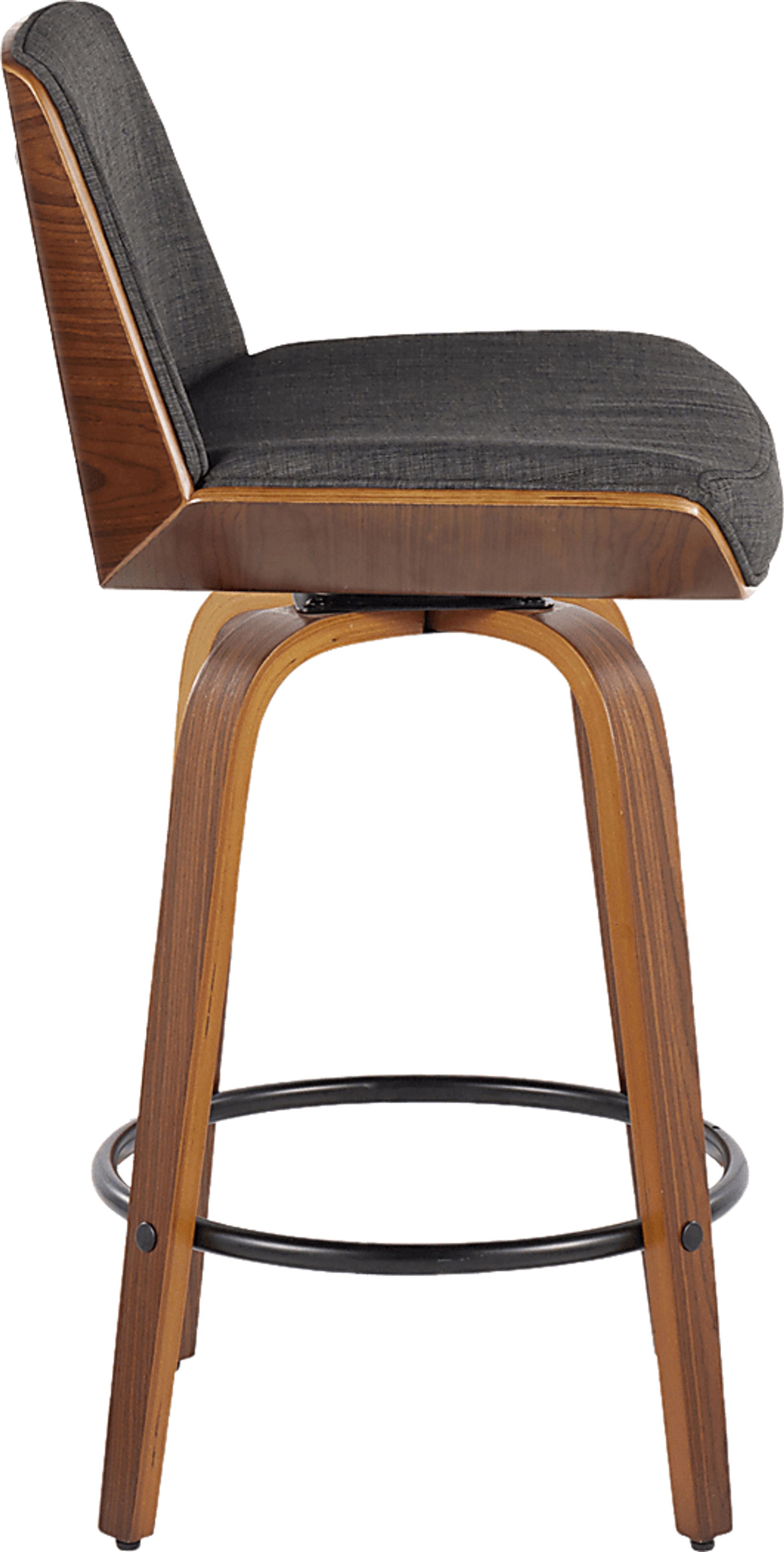 Weymanda I Black Swivel Counter Height Stool, Set of 2 - Image 7