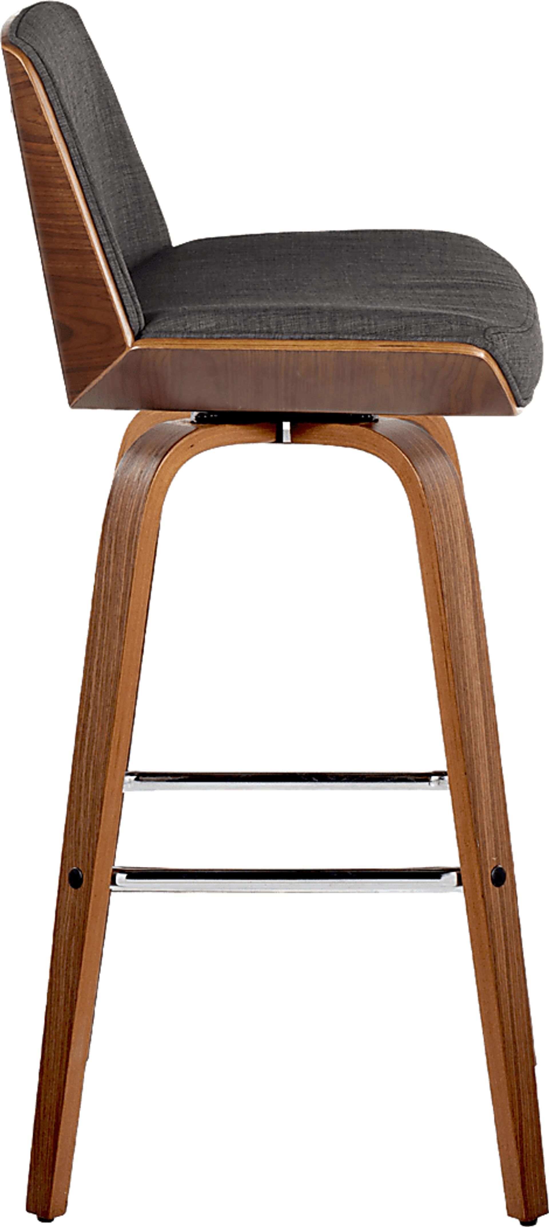 Weymanda II Charcoal Swivel Barstool, Set of 2 - Image 6