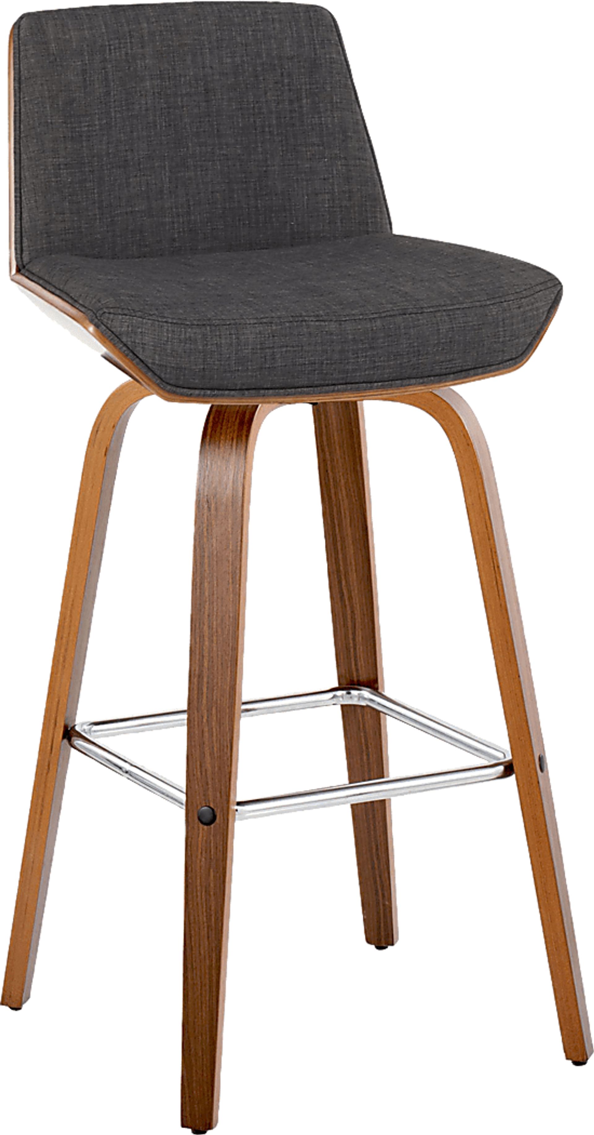 Weymanda II Charcoal Swivel Barstool, Set of 2 - Image 7