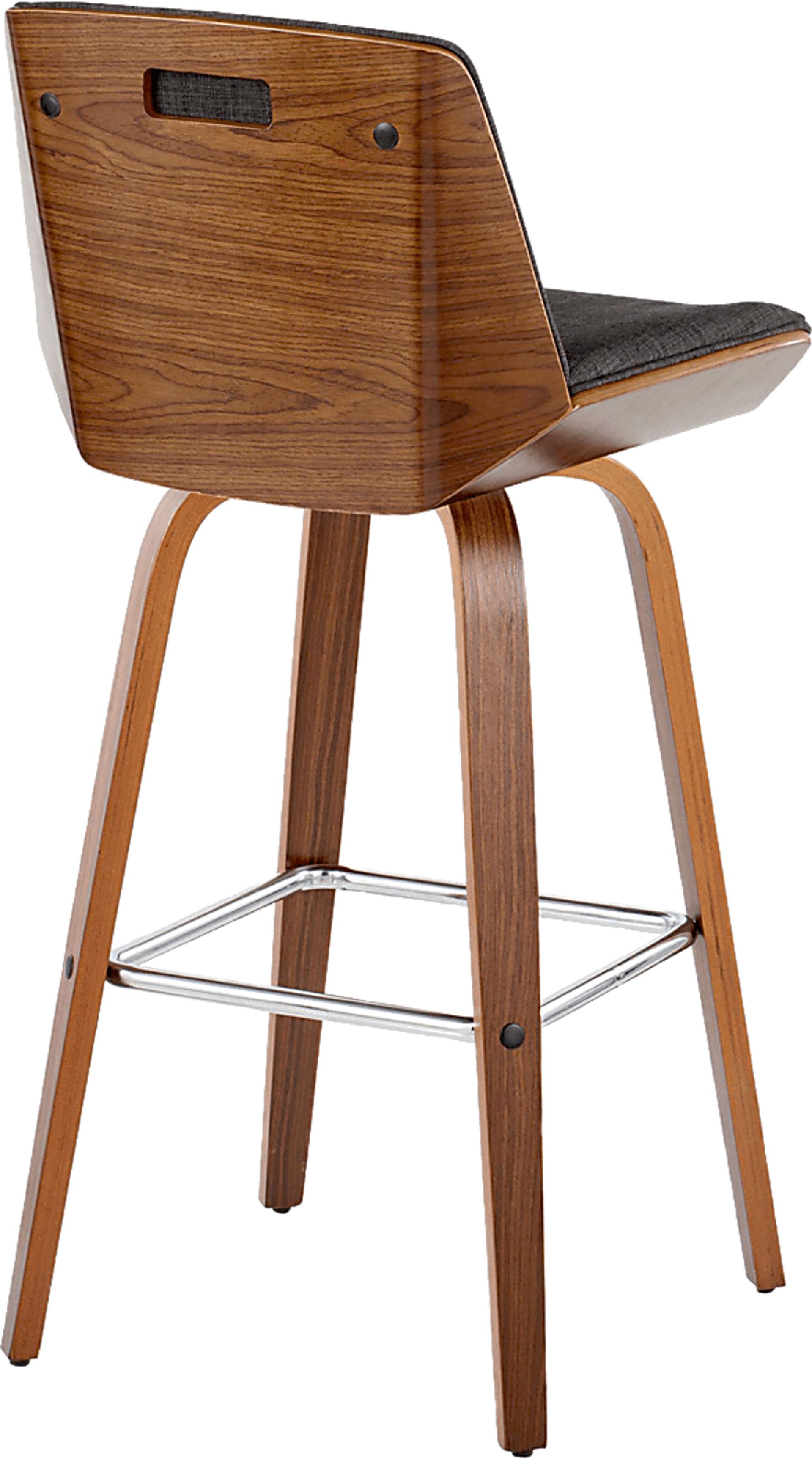 Weymanda II Charcoal Swivel Barstool, Set of 2 - Image 8