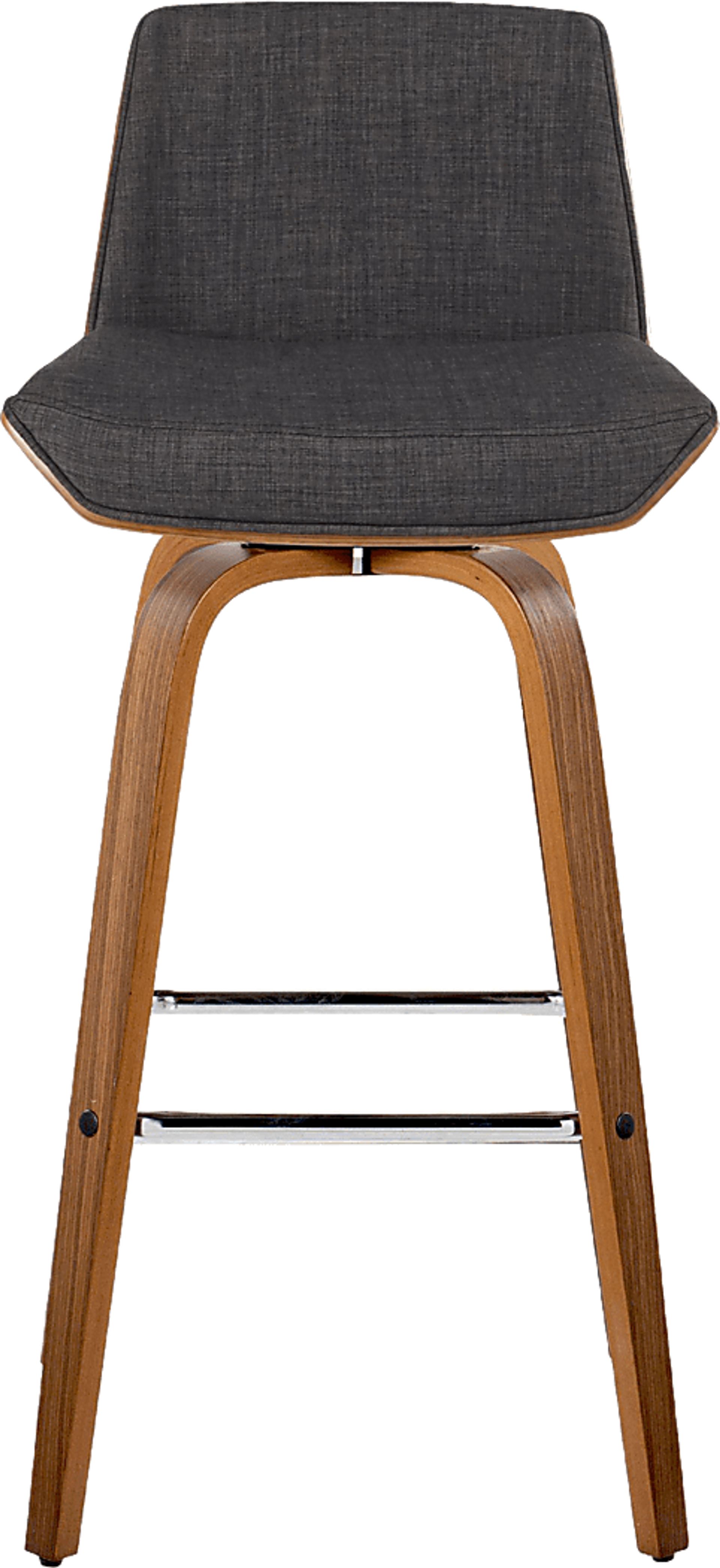 Weymanda II Charcoal Swivel Barstool, Set of 2 - Image 9
