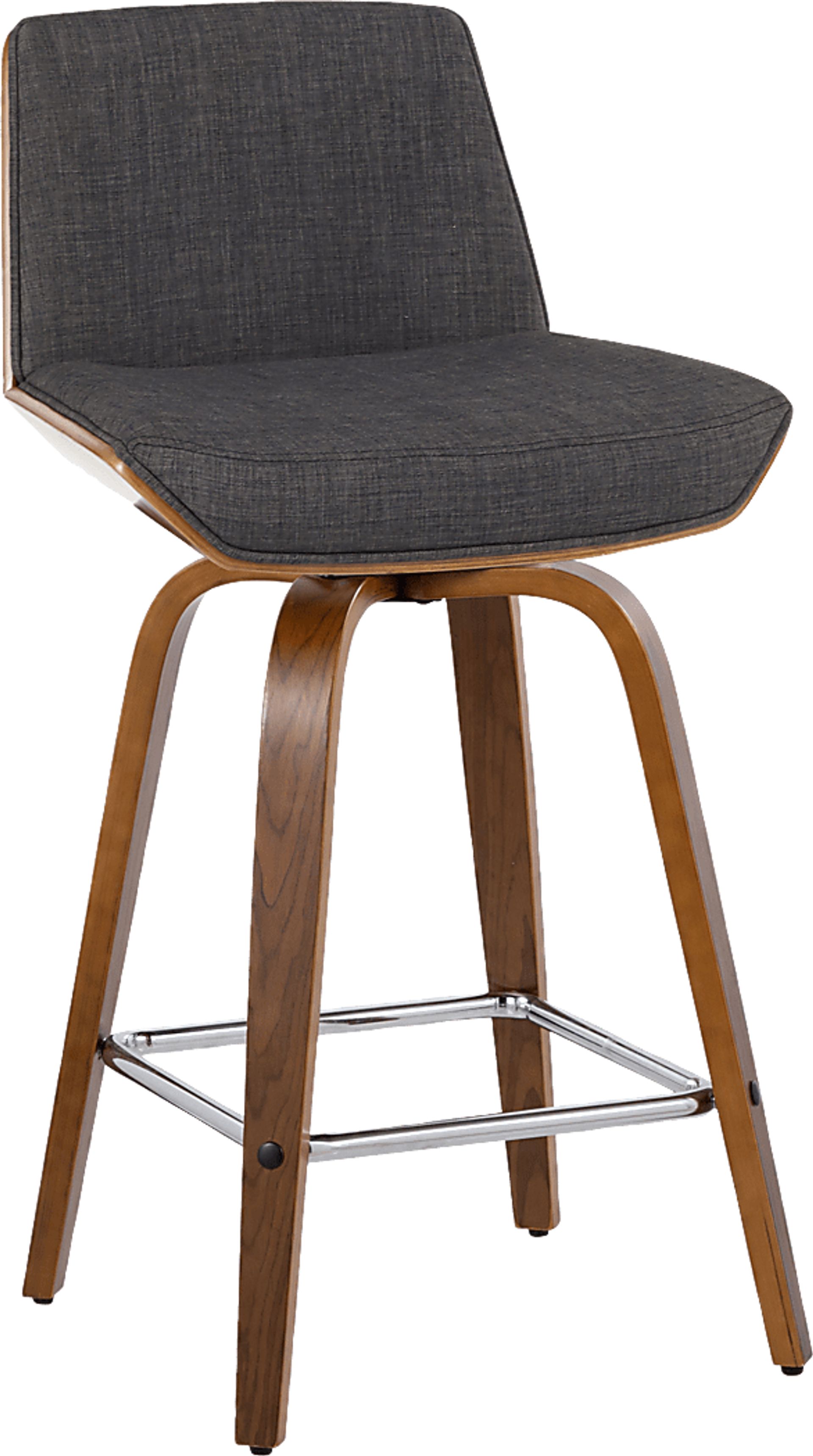 Weymanda II Charcoal Swivel Counter Height Stool, Set of 2 - Image 6