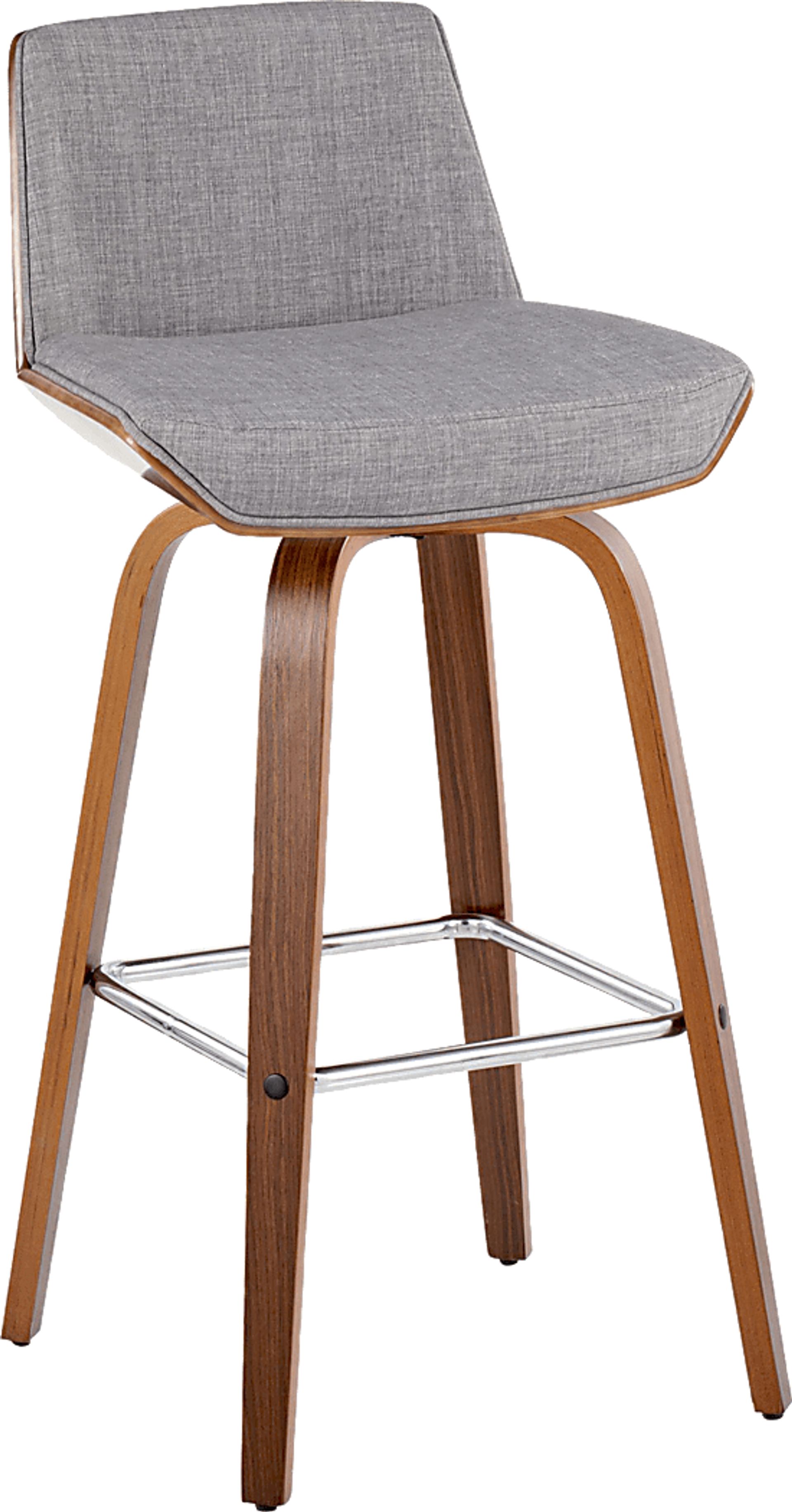 Weymanda II Gray Swivel Barstool, Set of 2 - Image 7