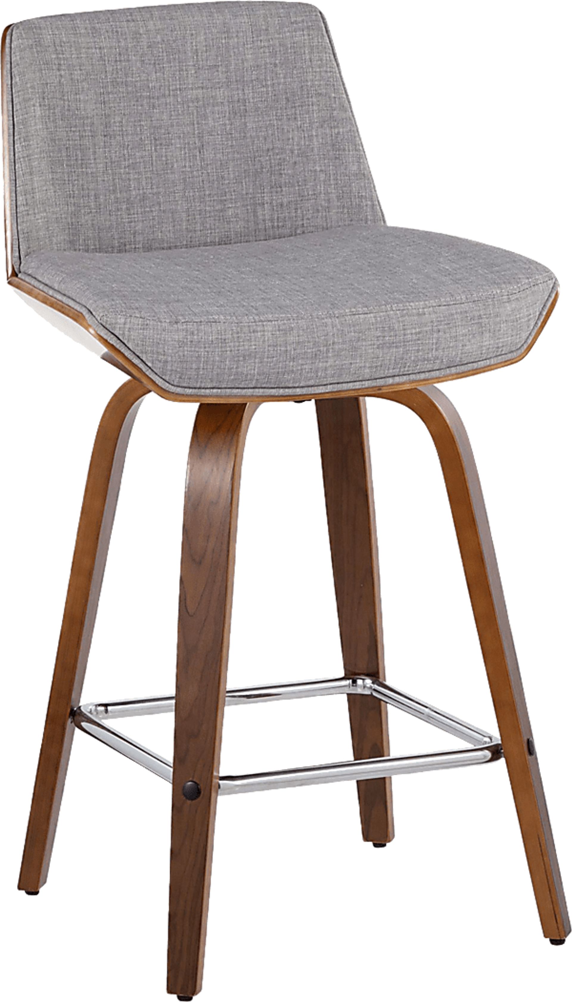 Weymanda II Gray Swivel Counter Height Stool, Set of 2 - Image 6