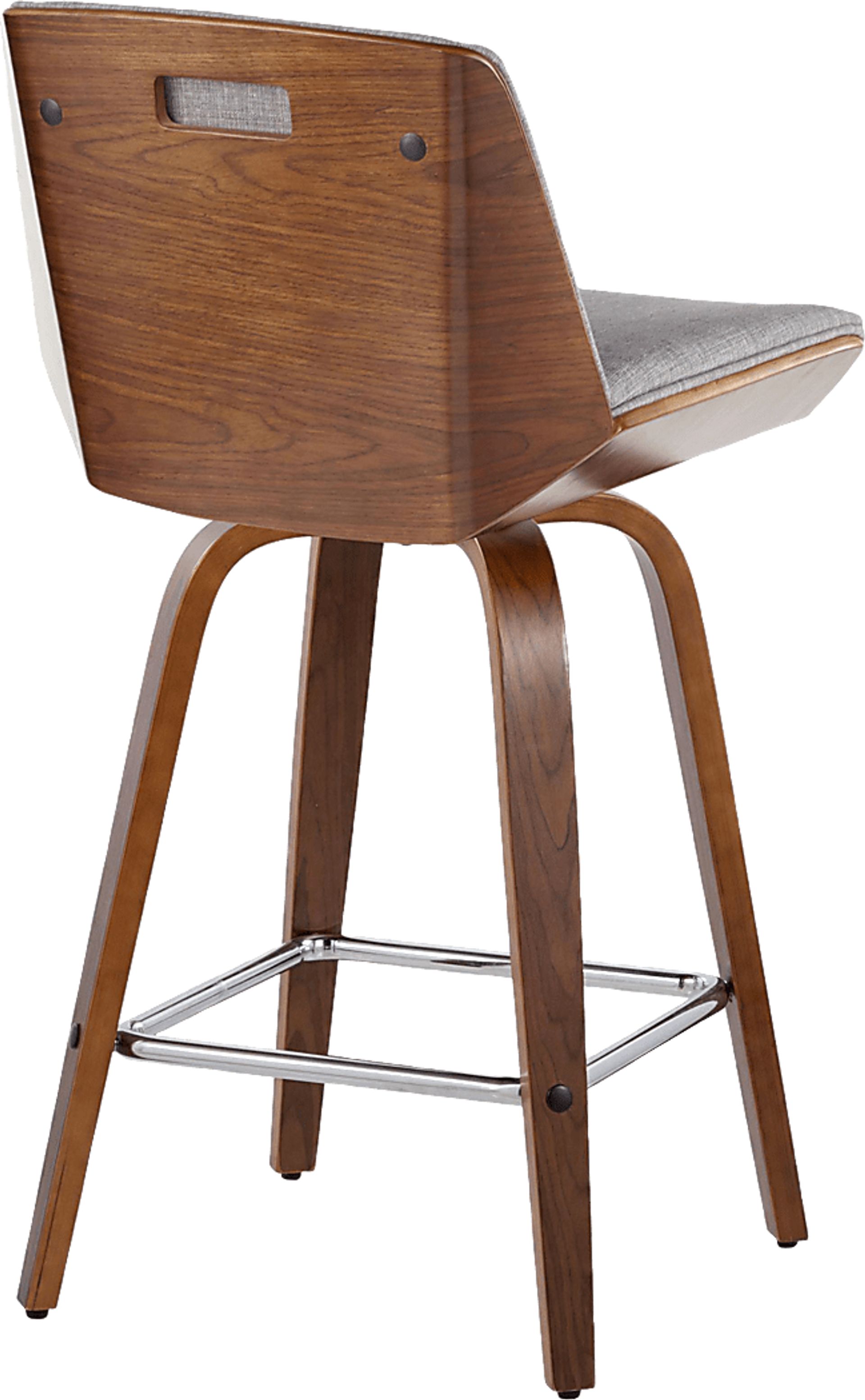 Weymanda II Gray Swivel Counter Height Stool, Set of 2 - Image 8