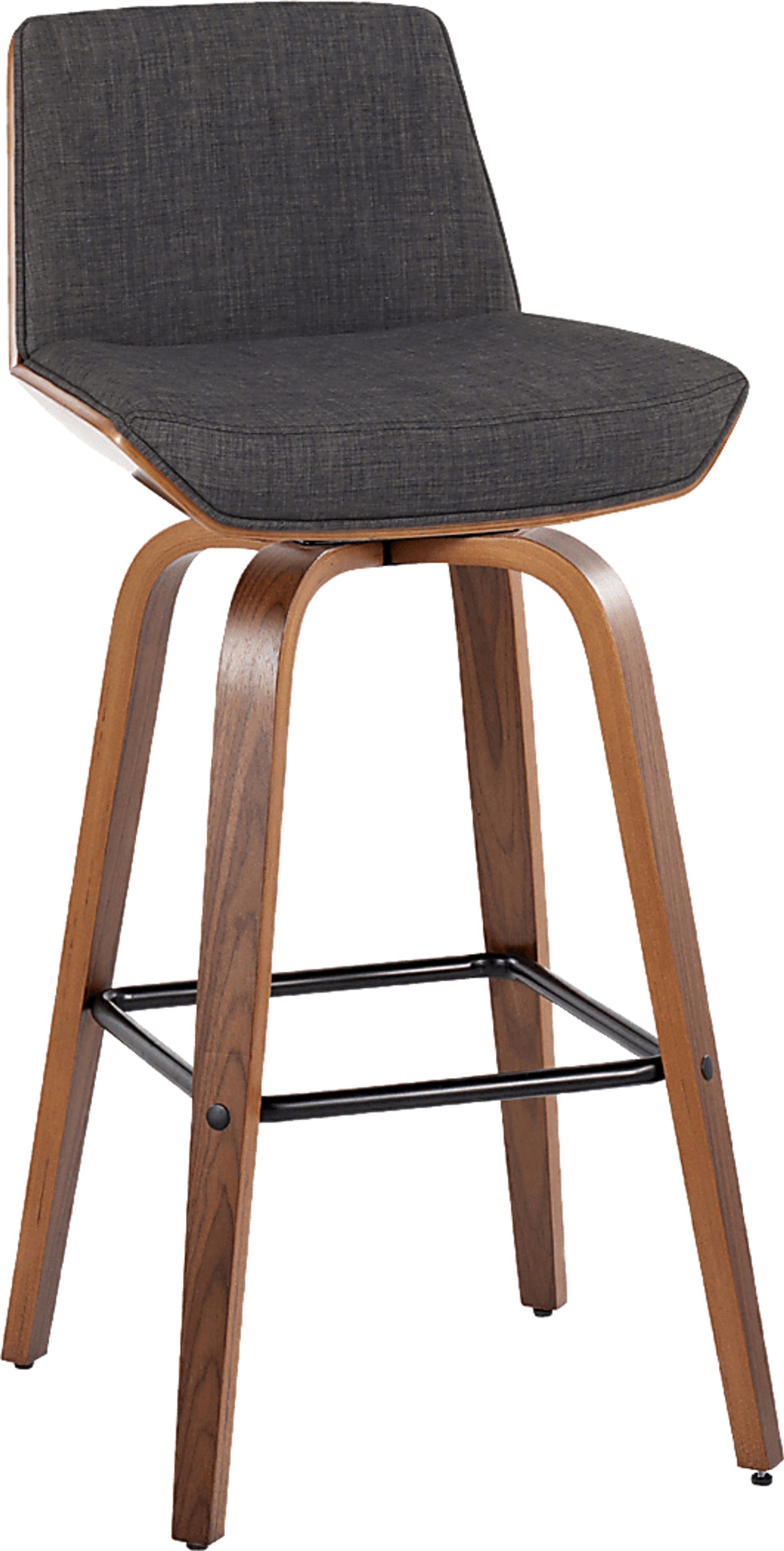 Weymanda III Charcoal Swivel Barstool, Set of 2 - Image 6