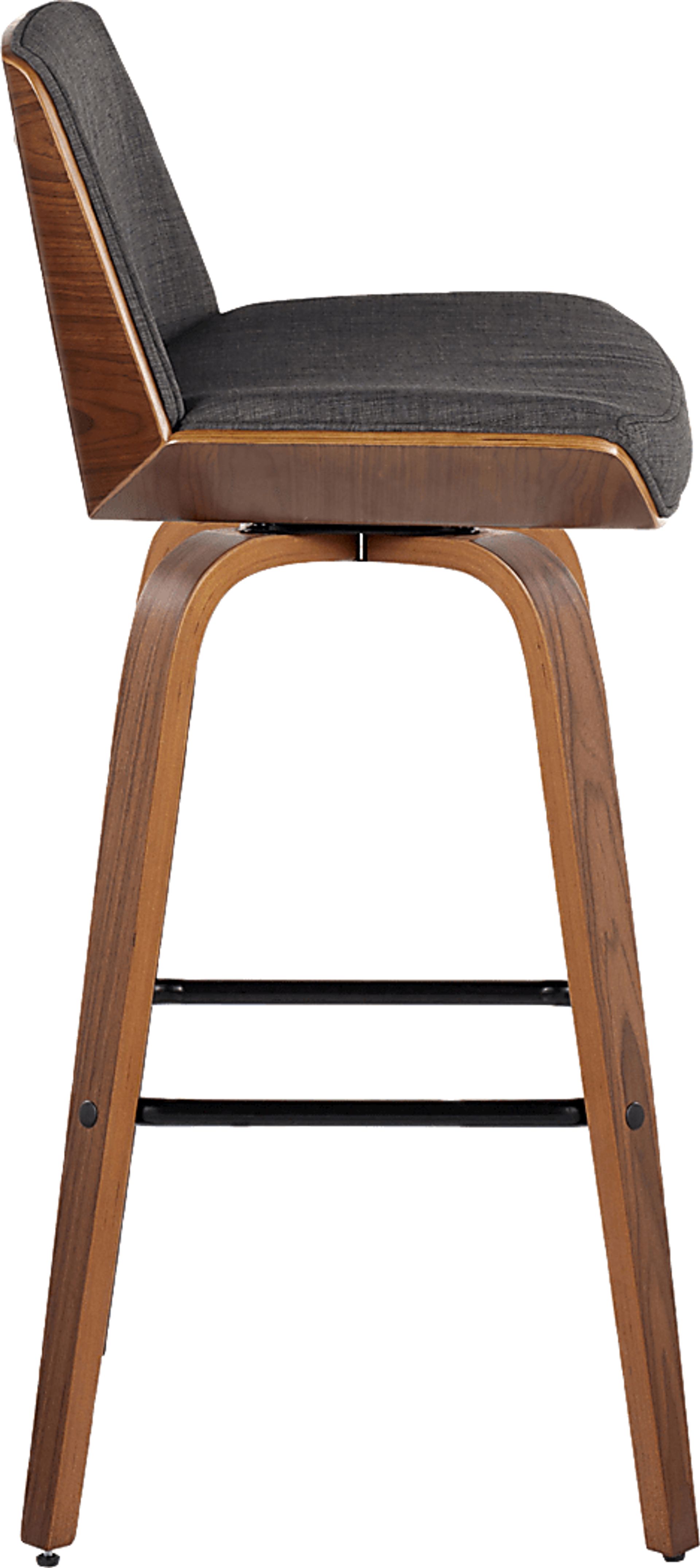 Weymanda III Charcoal Swivel Barstool, Set of 2 - Image 7