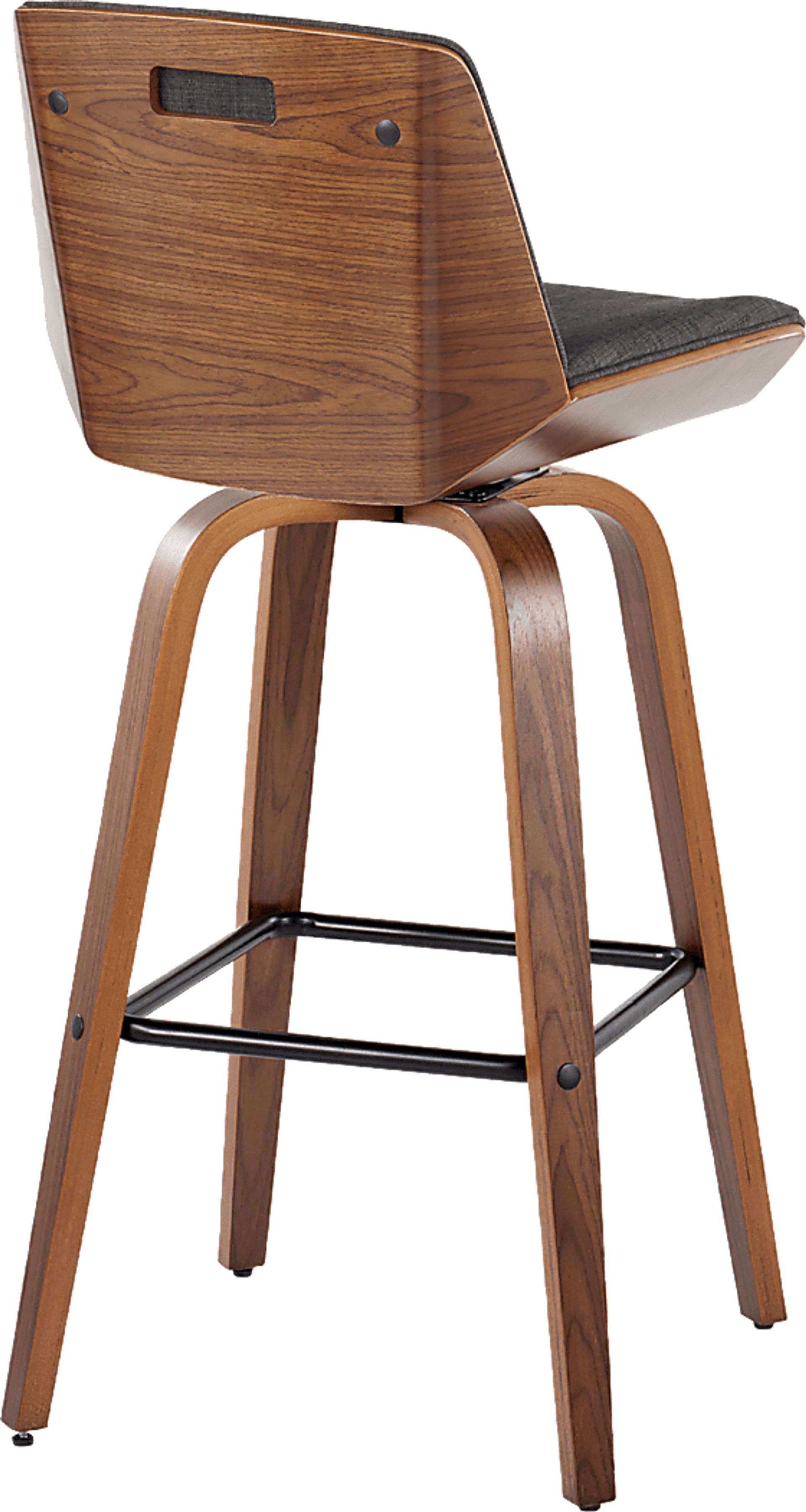 Weymanda III Charcoal Swivel Barstool, Set of 2 - Image 8