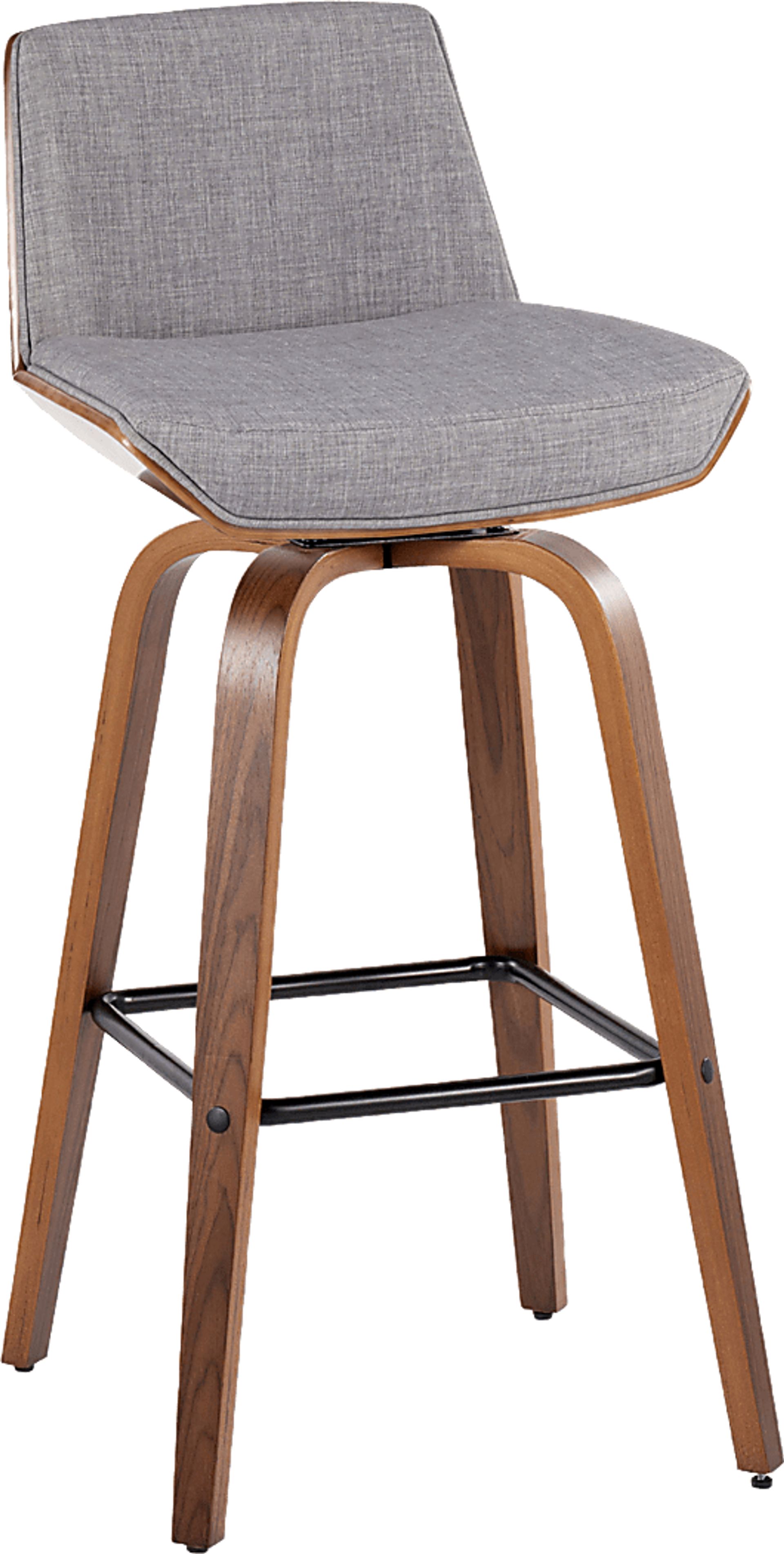 Weymanda III Gray Swivel Barstool, Set of 2 - Image 6