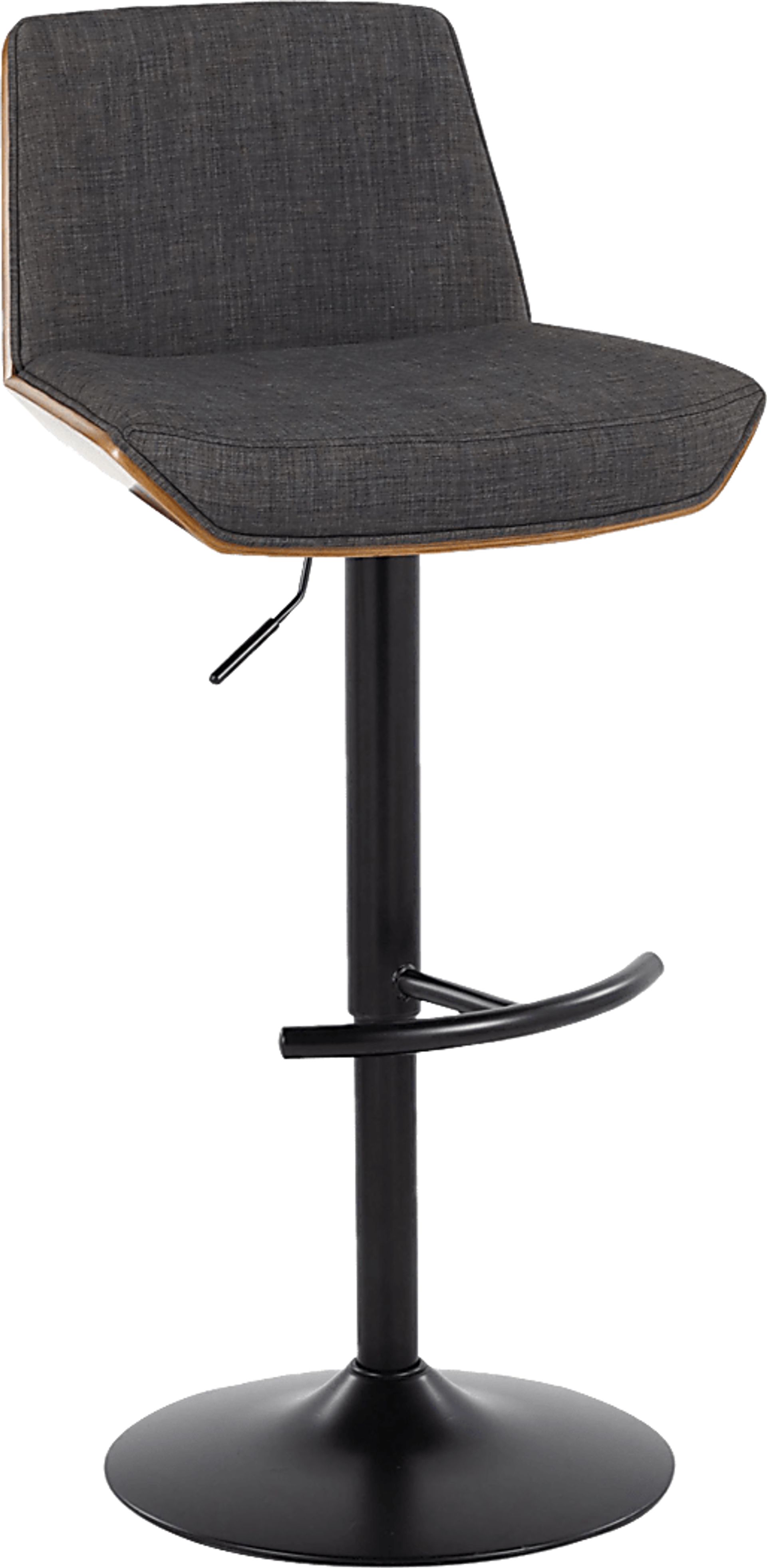 Weymanda IV Charcoal Adjustable Barstool, Set of 2 - Image 6