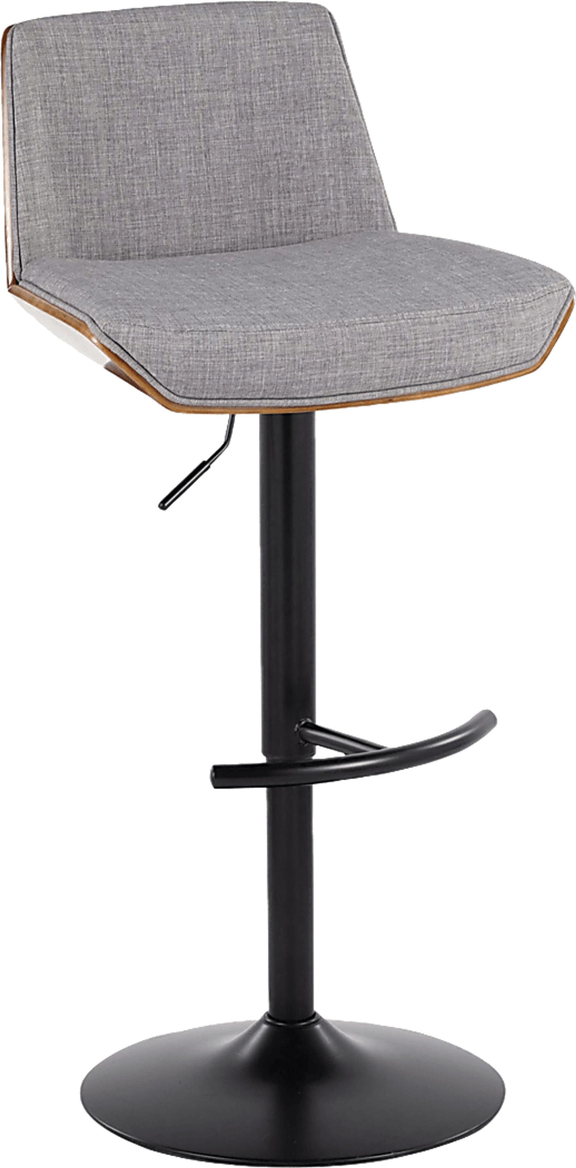 Weymanda IV Gray Adjustable Barstool, Set of 2 - Image 6