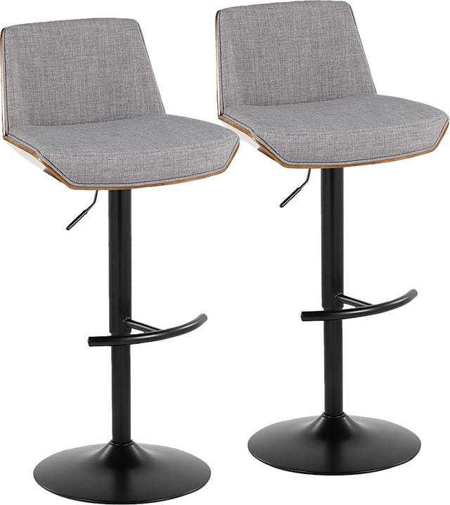 Weymanda IV Gray Adjustable Barstool, Set of 2 - Thumbnail - Image 1