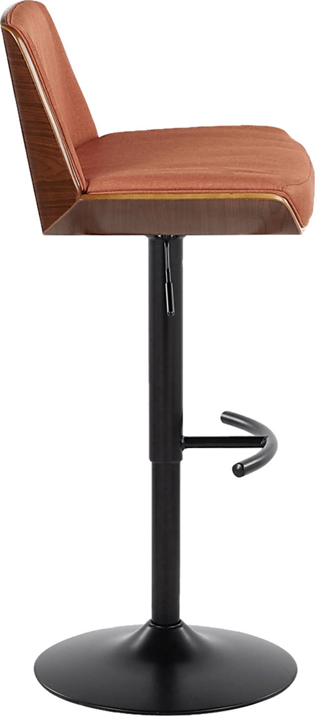 Weymanda IV Orange Adjustable Barstool, Set of 2 - Thumbnail - Image 7