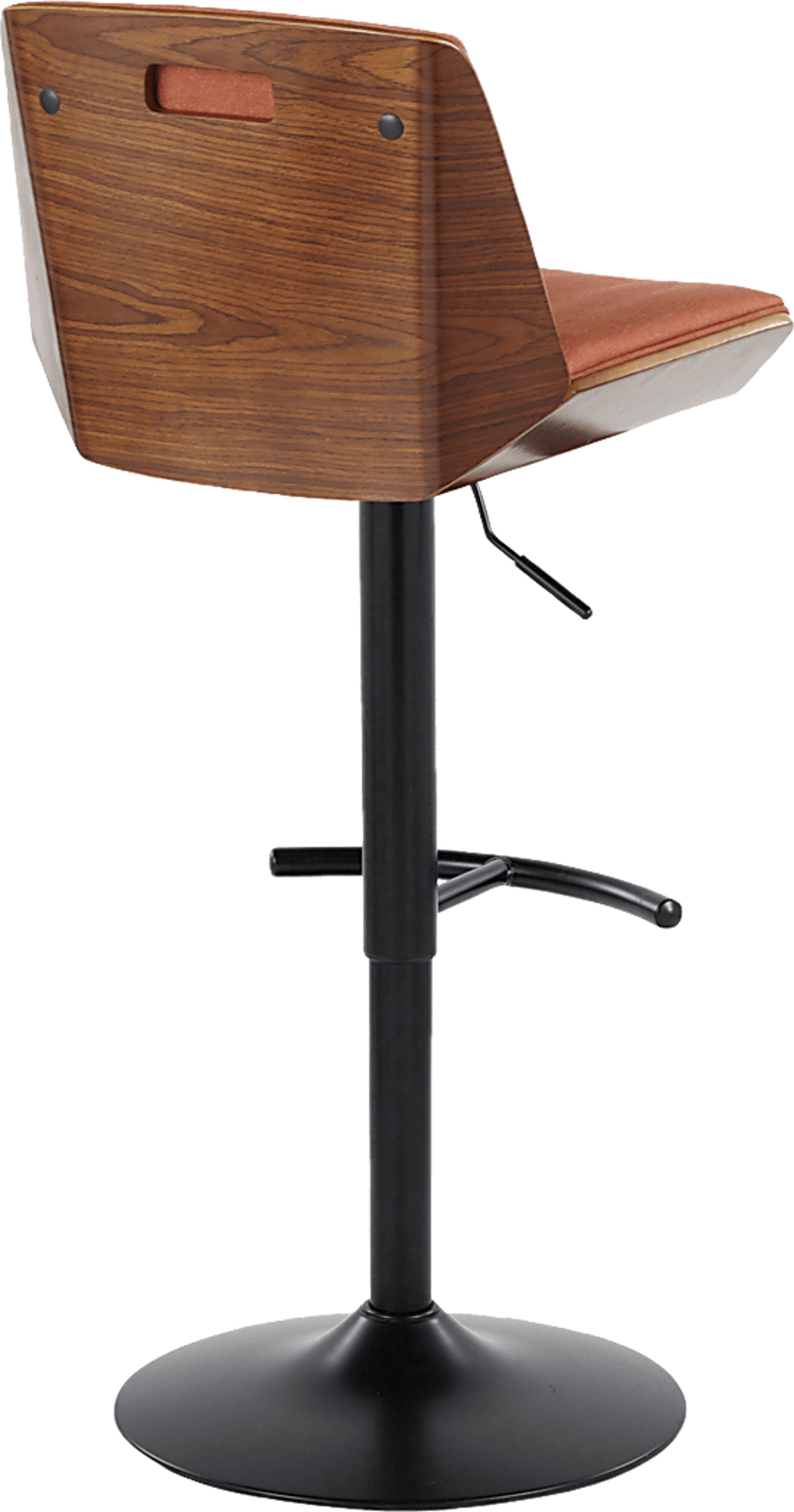 Weymanda IV Orange Adjustable Barstool, Set of 2 - Image 8
