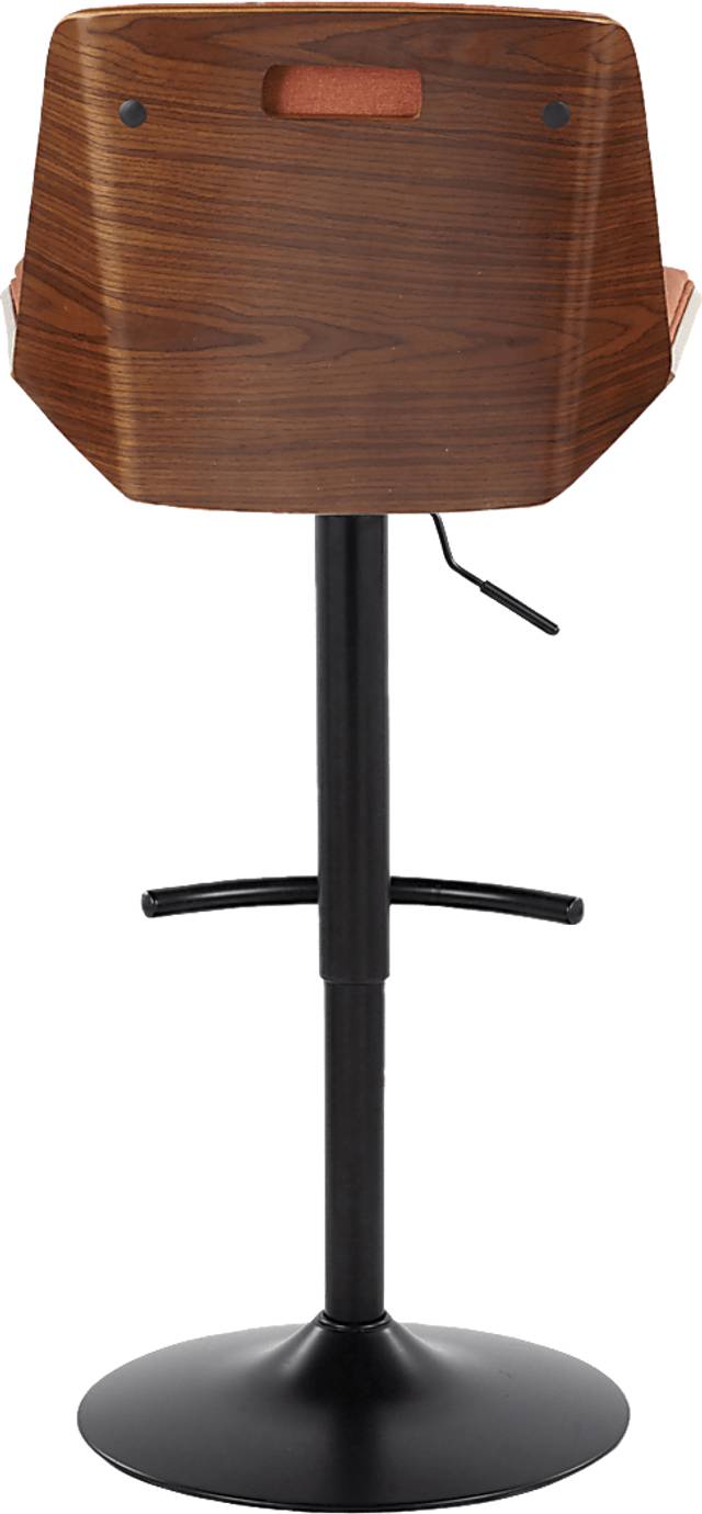 Weymanda IV Orange Adjustable Barstool, Set of 2 - Thumbnail - Image 9