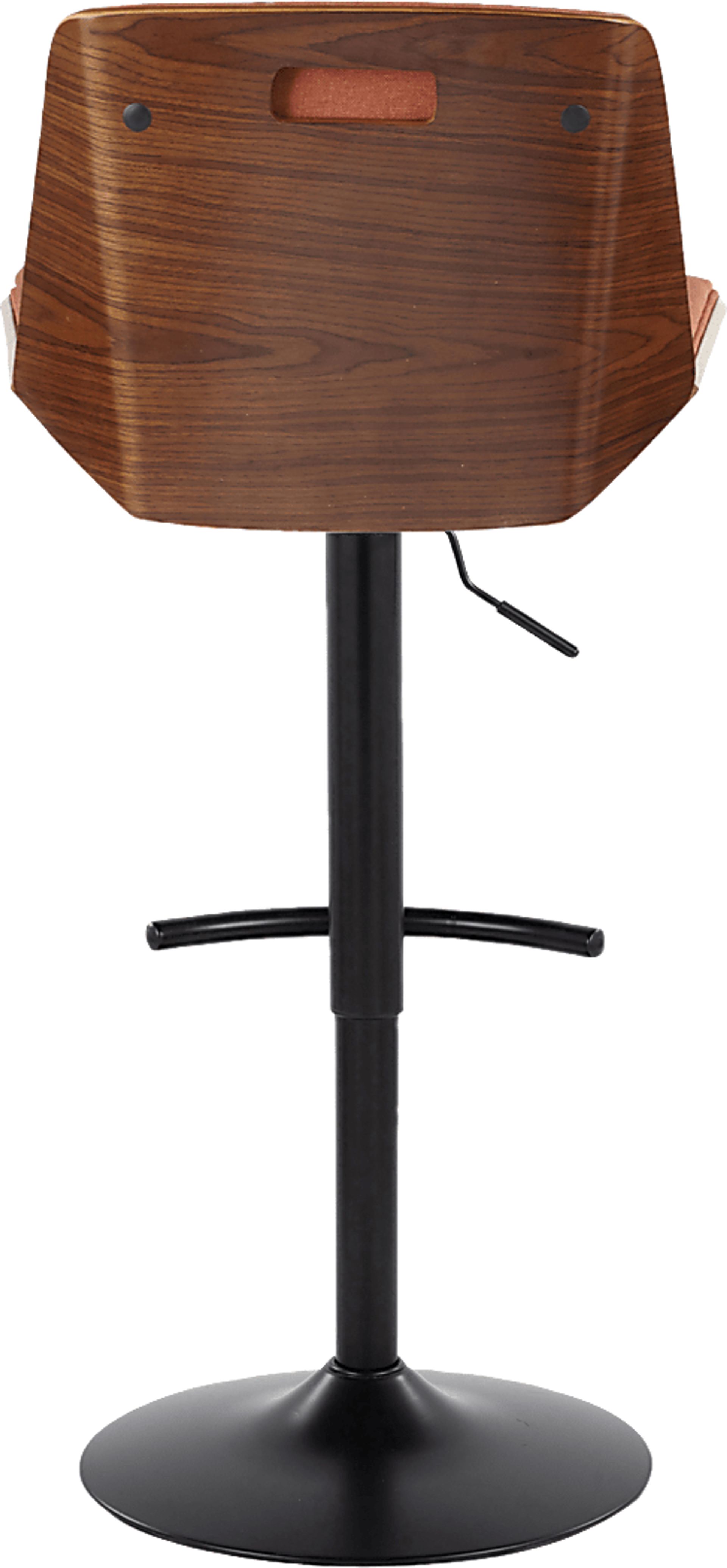 Weymanda IV Orange Adjustable Barstool, Set of 2 - Image 9
