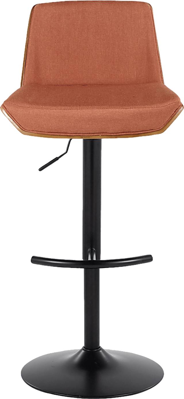 Weymanda IV Orange Adjustable Barstool, Set of 2 - Thumbnail - Image 10