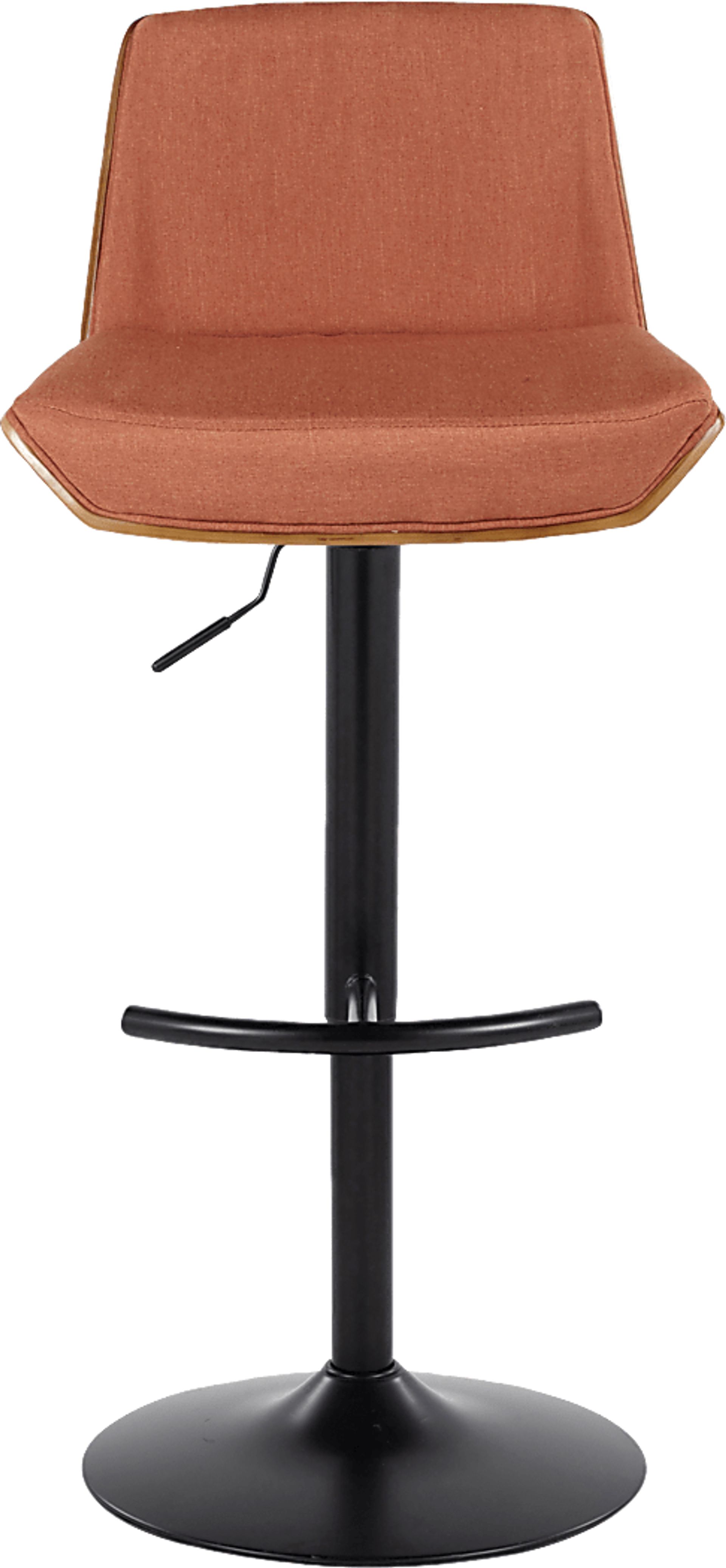 Weymanda IV Orange Adjustable Barstool, Set of 2 - Image 10
