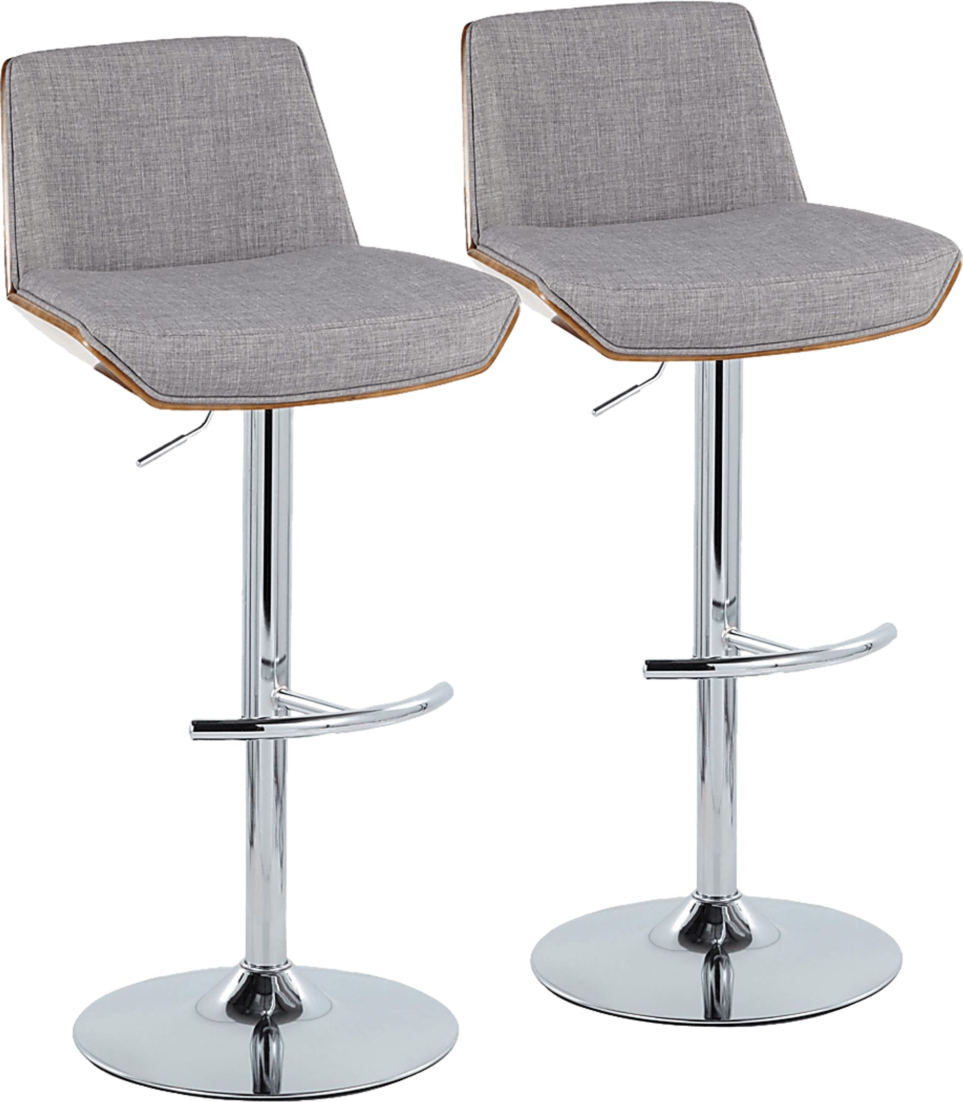 Weymanda V Gray Adjustable Barstool, Set of 2 - Image 1
