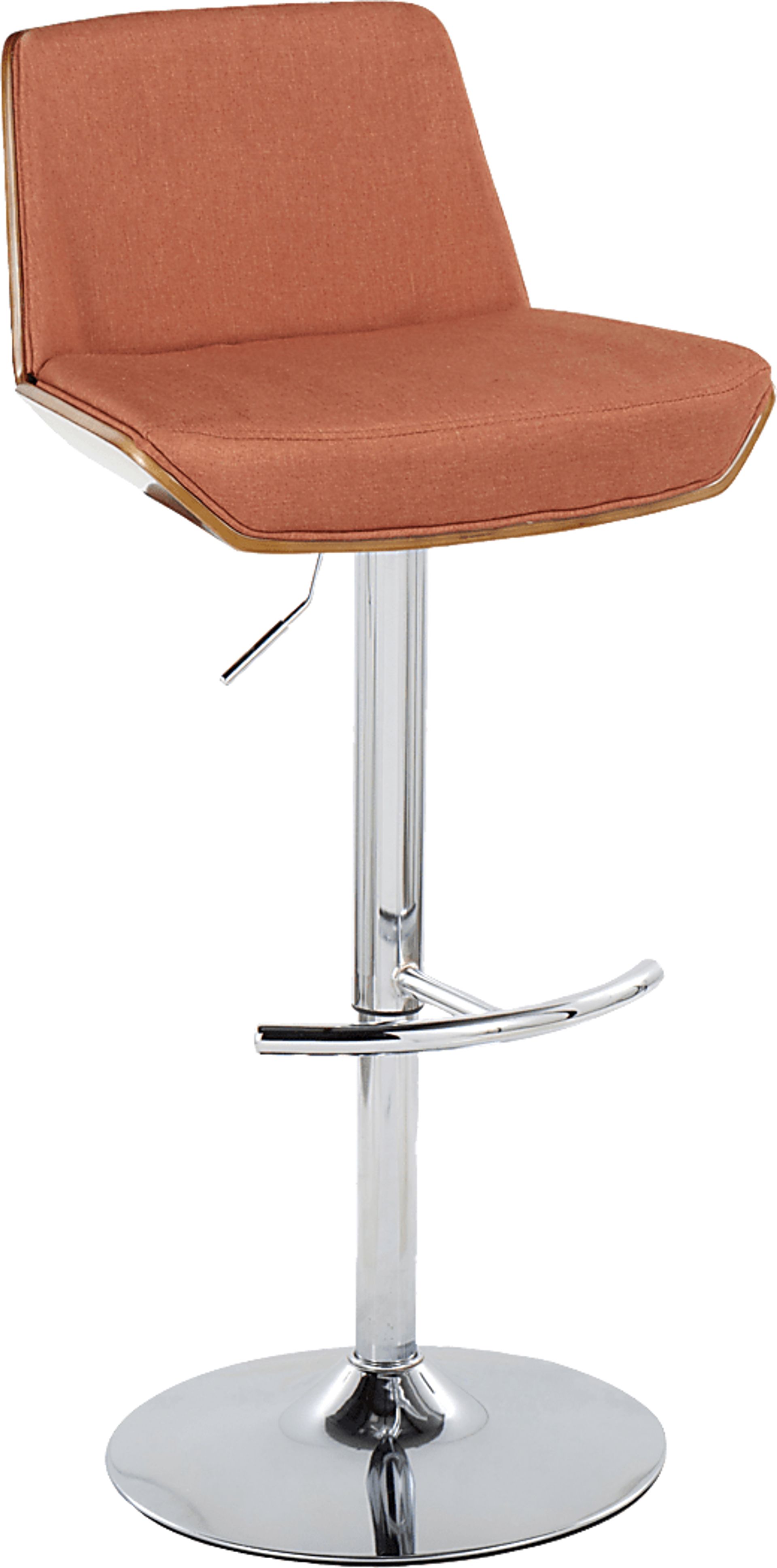 Weymanda V Orange Adjustable Barstool, Set of 2 - Image 6