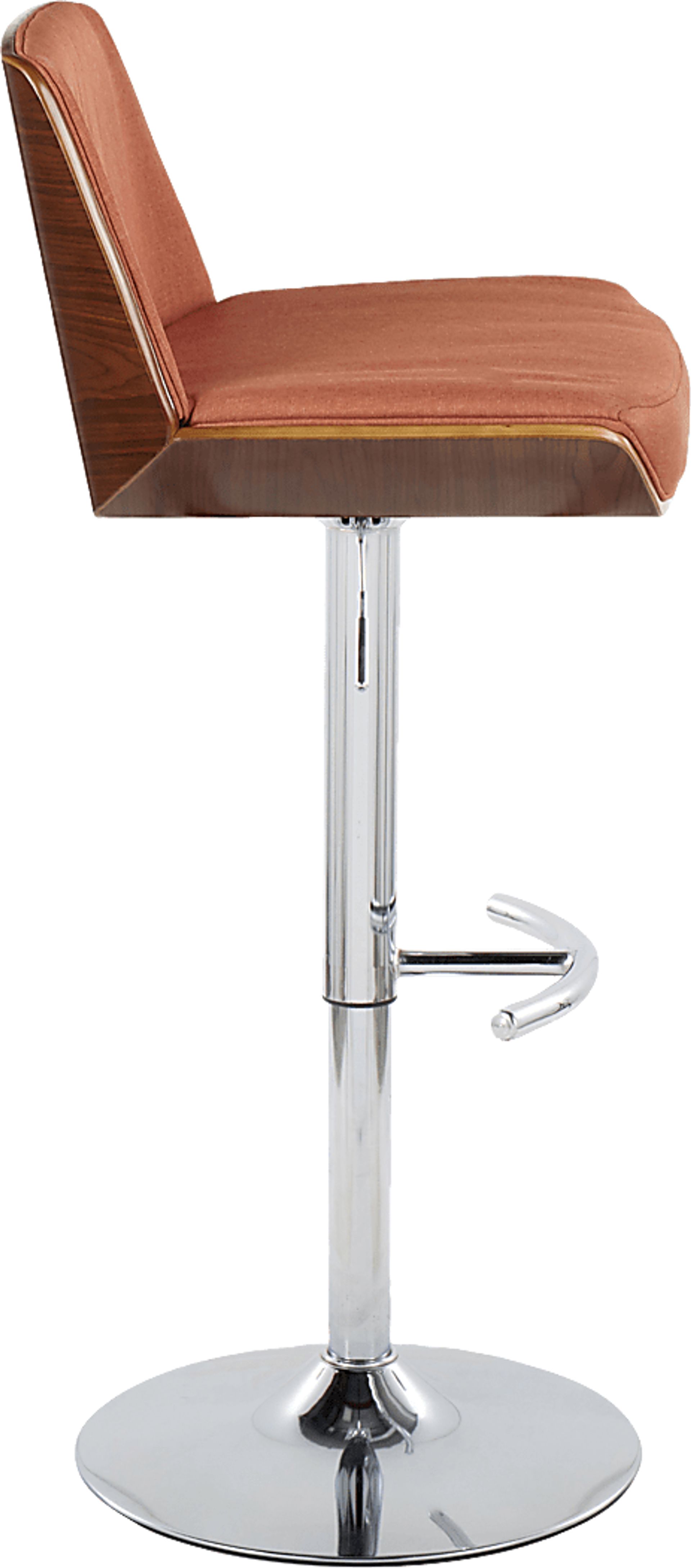 Weymanda V Orange Adjustable Barstool, Set of 2 - Image 7