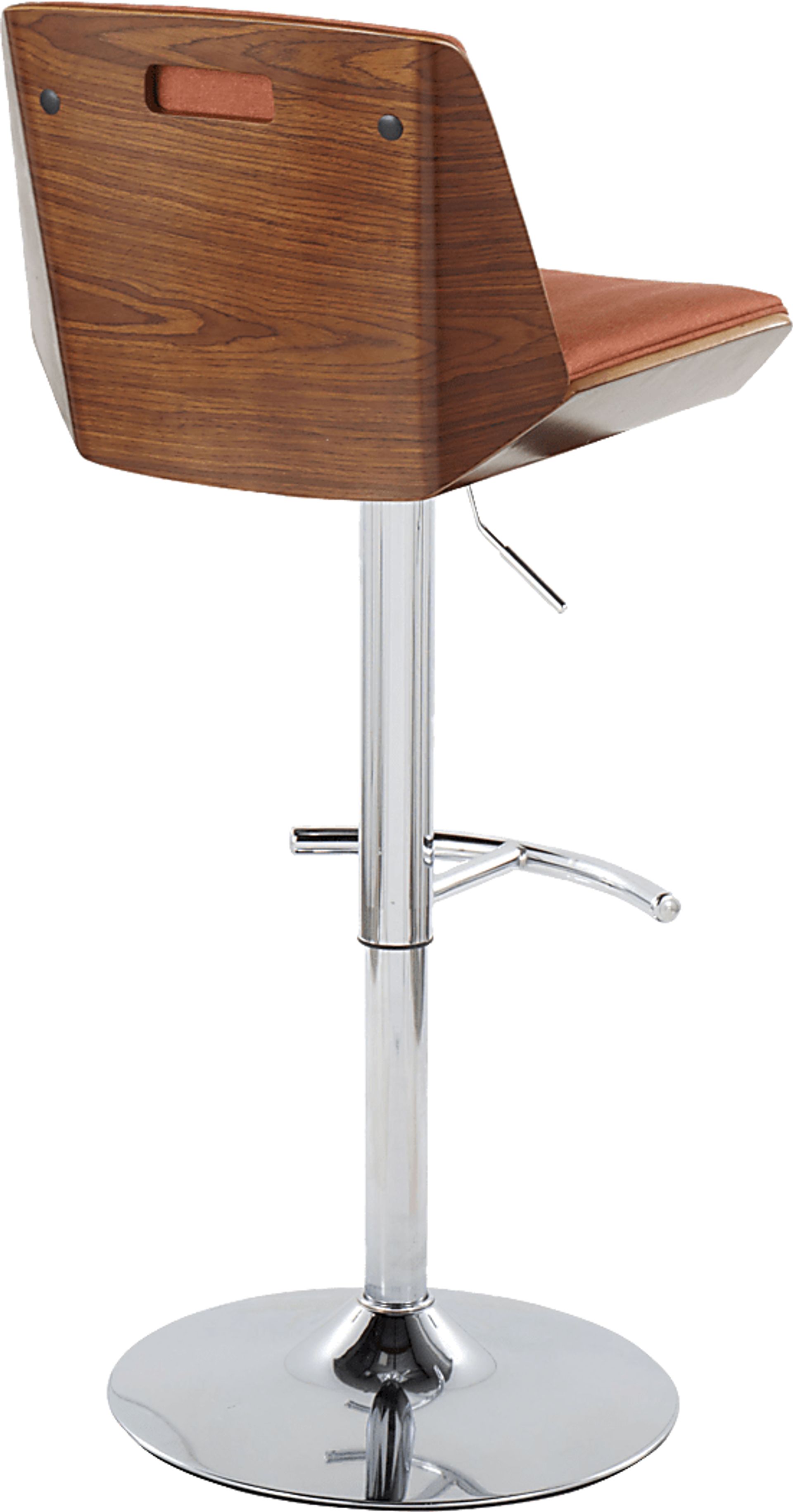 Weymanda V Orange Adjustable Barstool, Set of 2 - Image 8