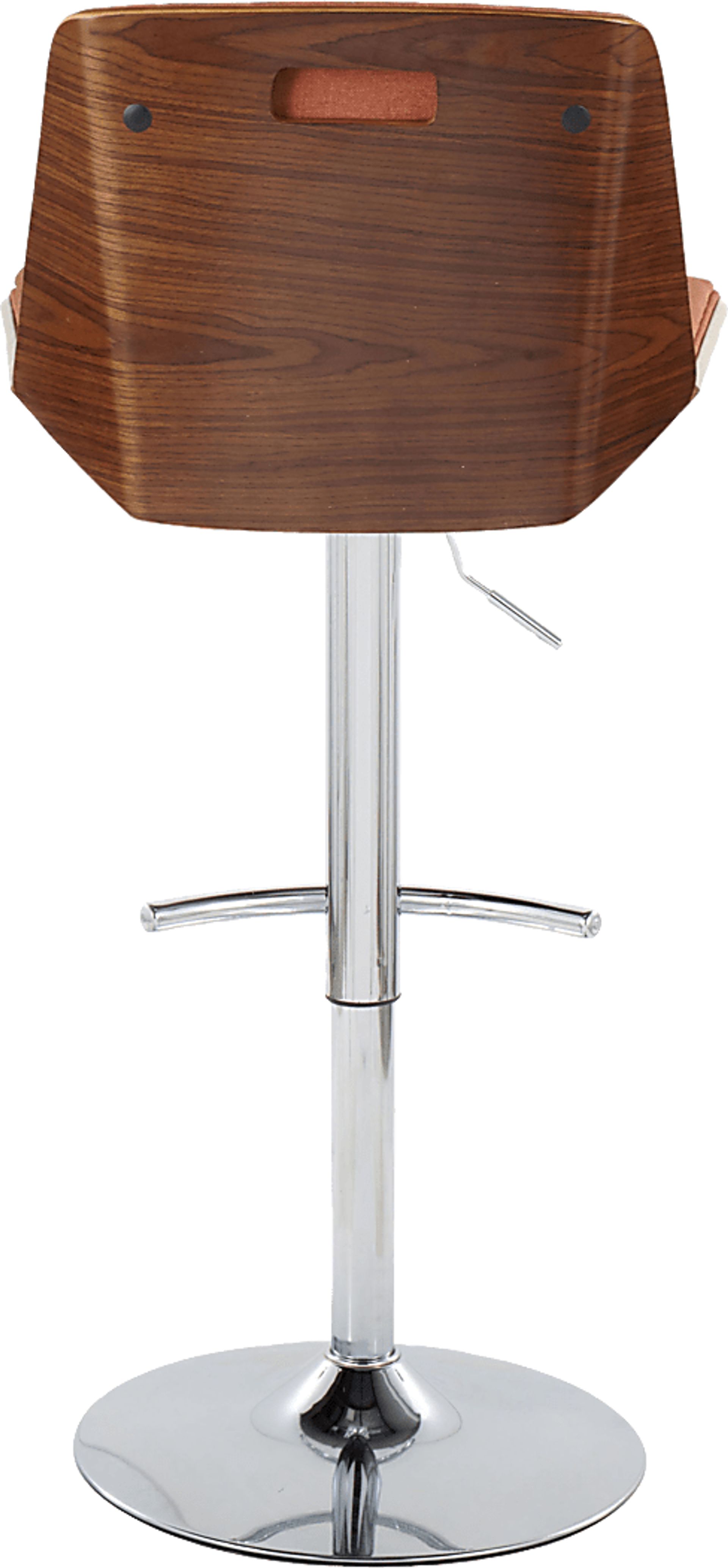 Weymanda V Orange Adjustable Barstool, Set of 2 - Image 9