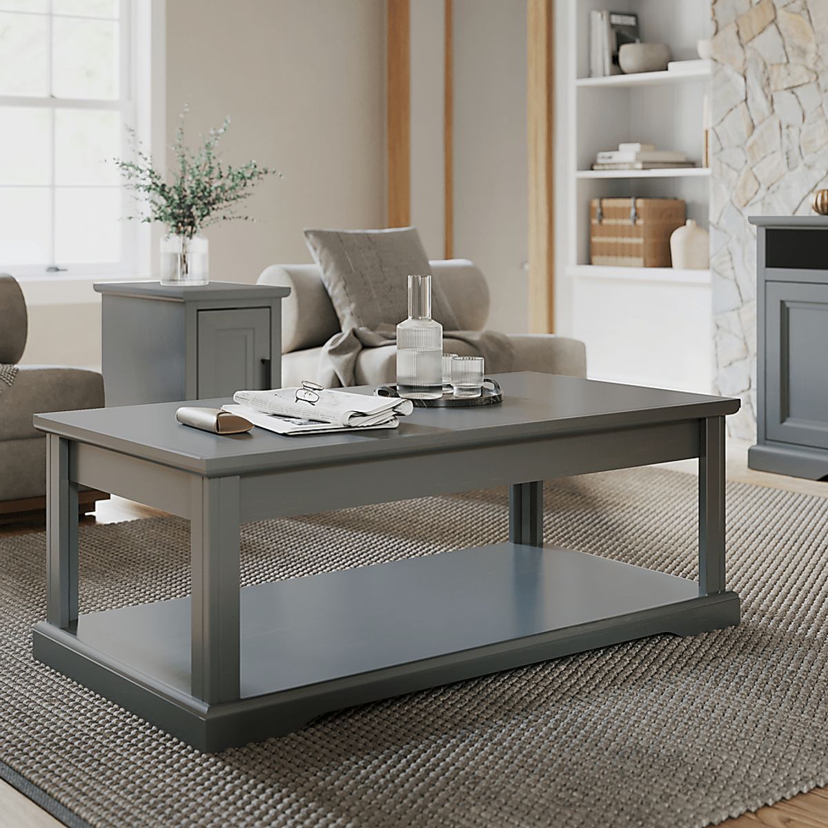 Weyna Gray Cocktail Table | Rooms to Go