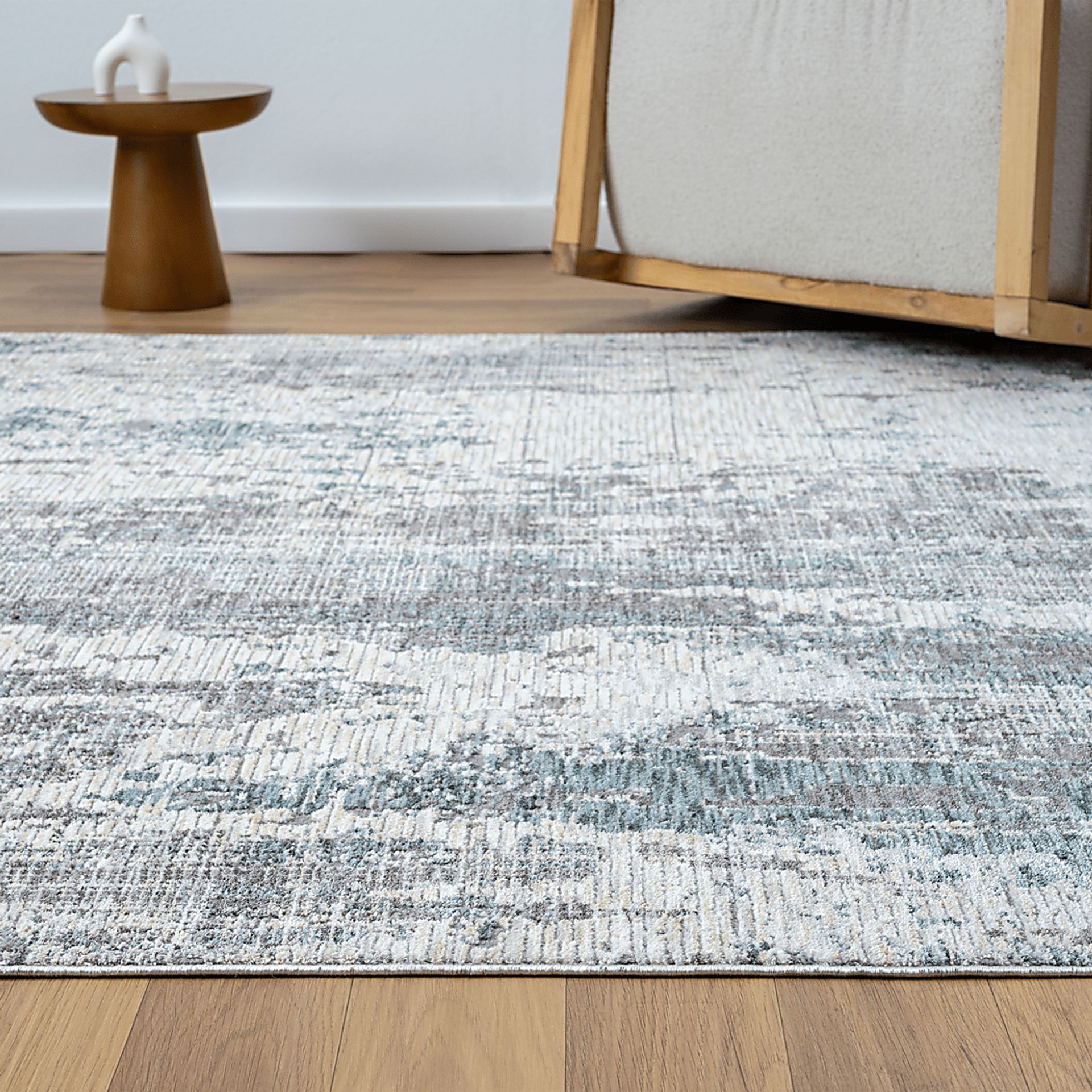 Weyson Gray/Blue 2'6 x 8' Runner Rug - Image 4