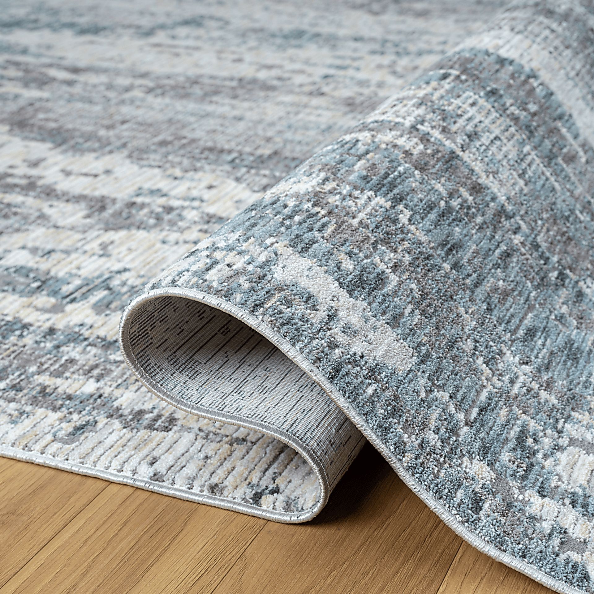 Weyson Gray/Blue 2'6 x 8' Runner Rug - Image 5