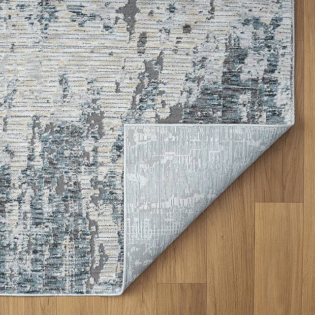 Weyson Gray/Blue 2'6 x 8' Runner Rug - Thumbnail - Image 7