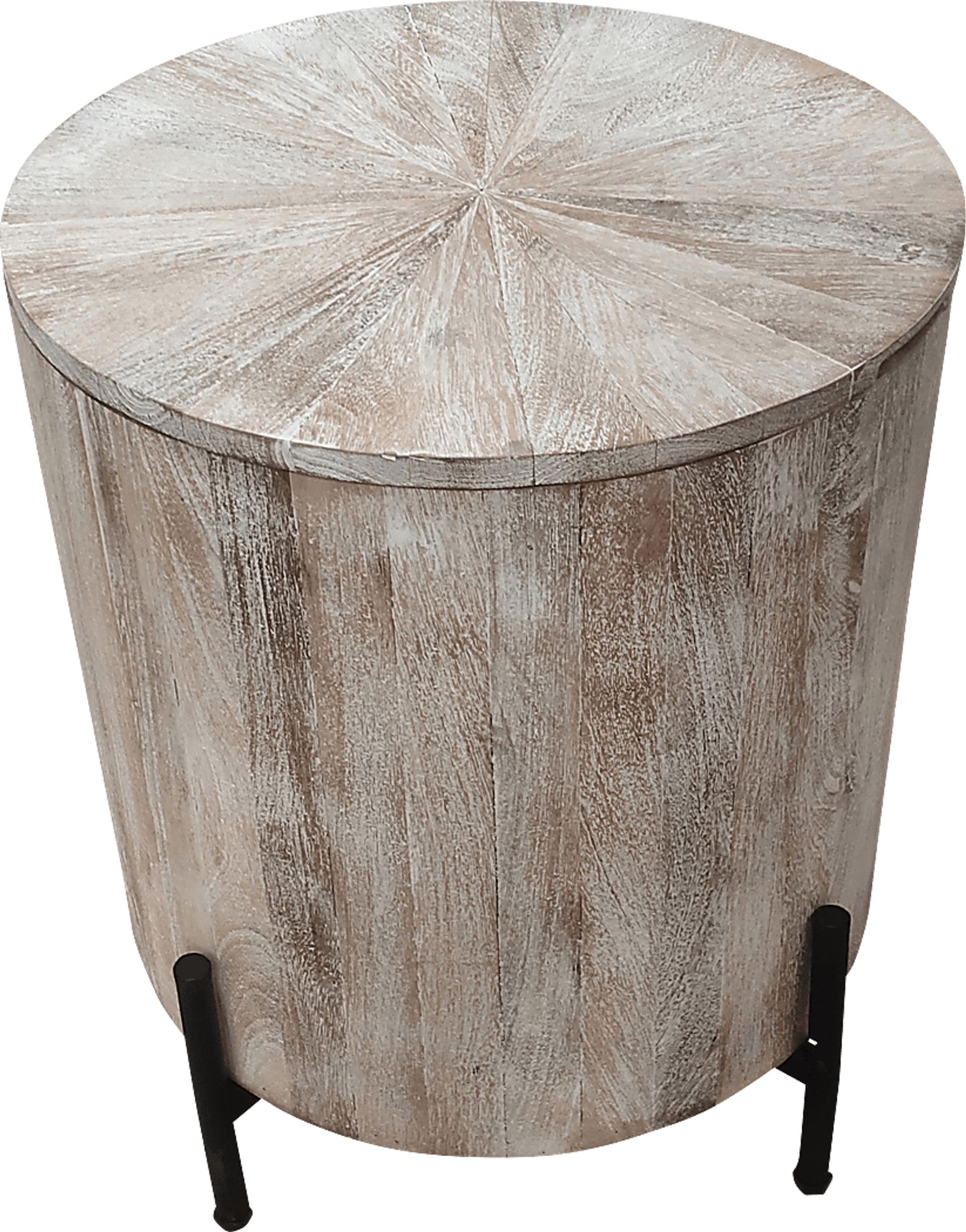 Wezani Weathered/Black End Table - Image 3