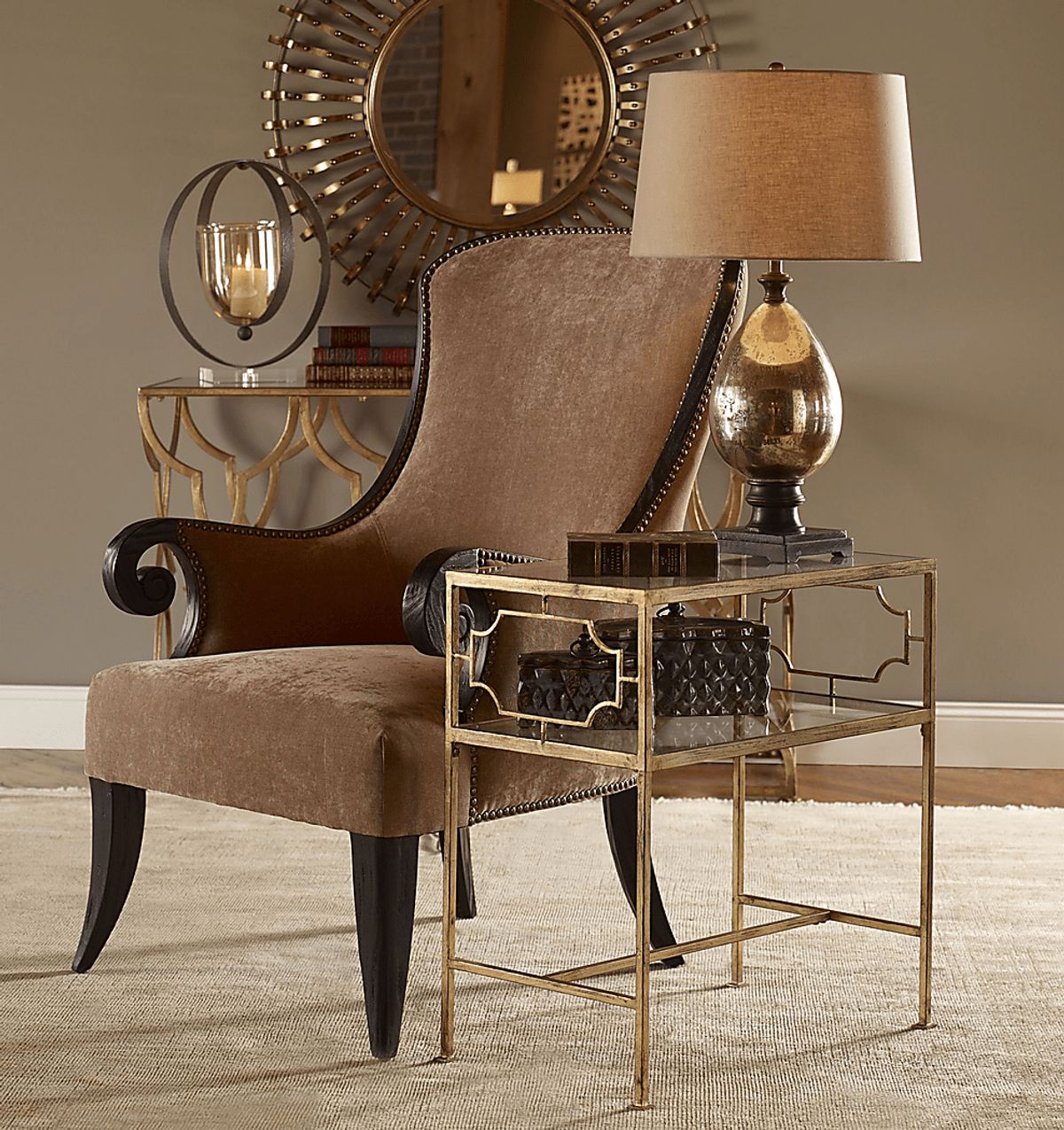 Wharfside Gold Colors,Metal Side Table | Rooms to Go