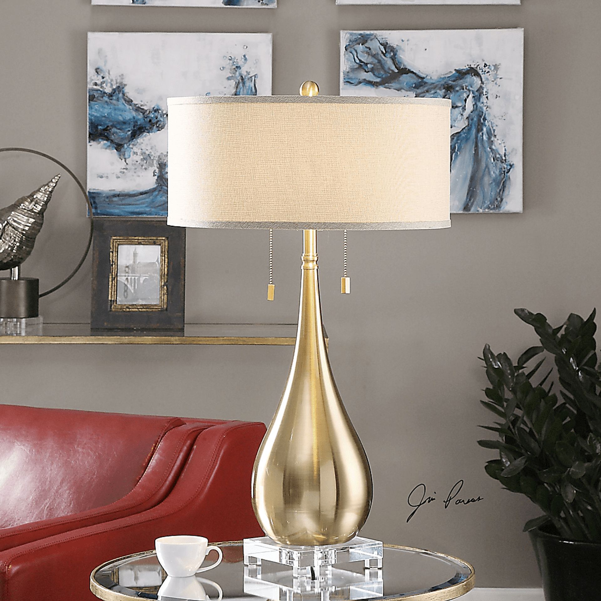 Wheatfield Brass Lamp - Image 2
