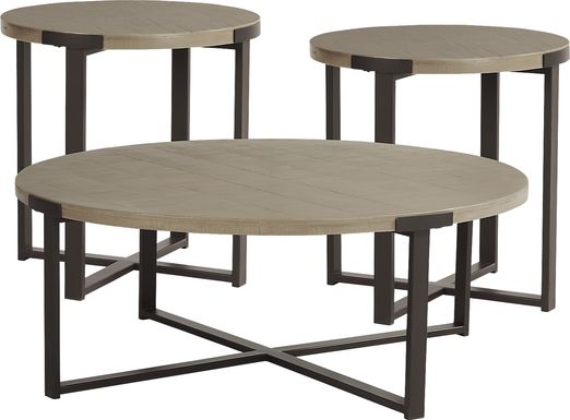 Wheeler Natural 3 Pc Occasional Table Set